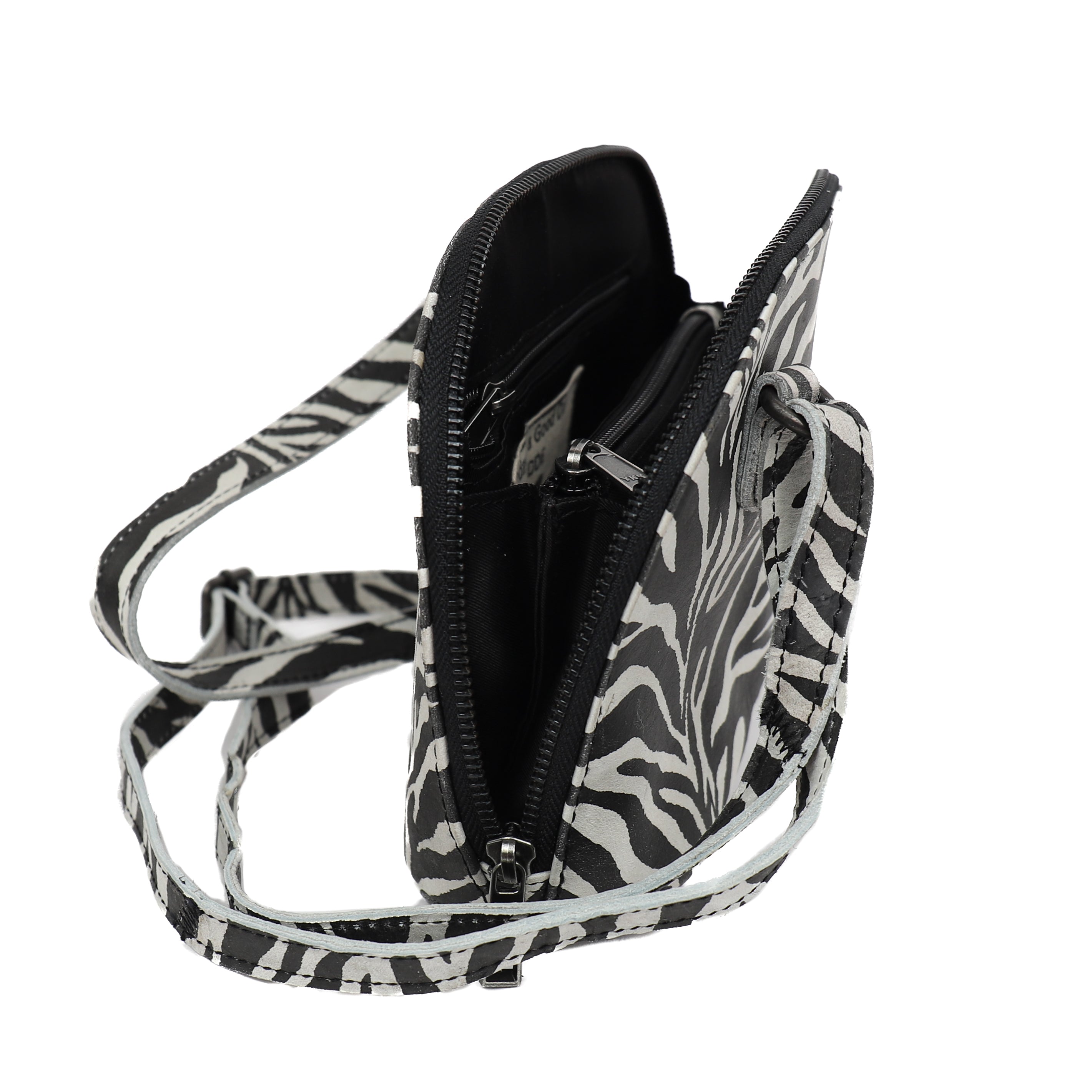 Umhängetasche mit Reißverschluss 'Hidde' Zebra