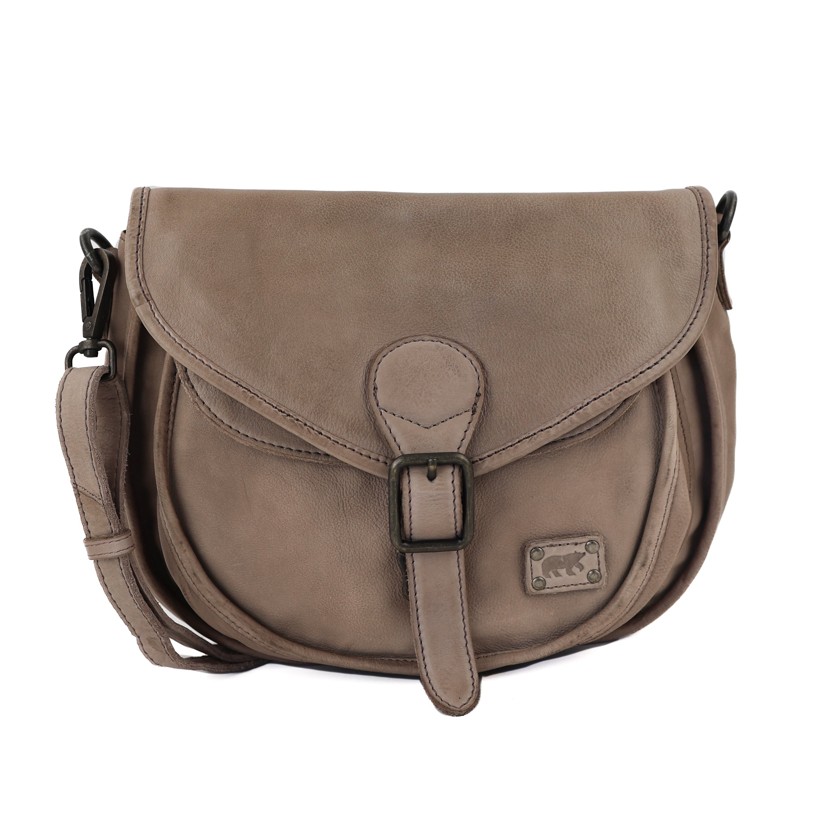 Umhängetasche mit Klappe 'Roxanne' Taupe