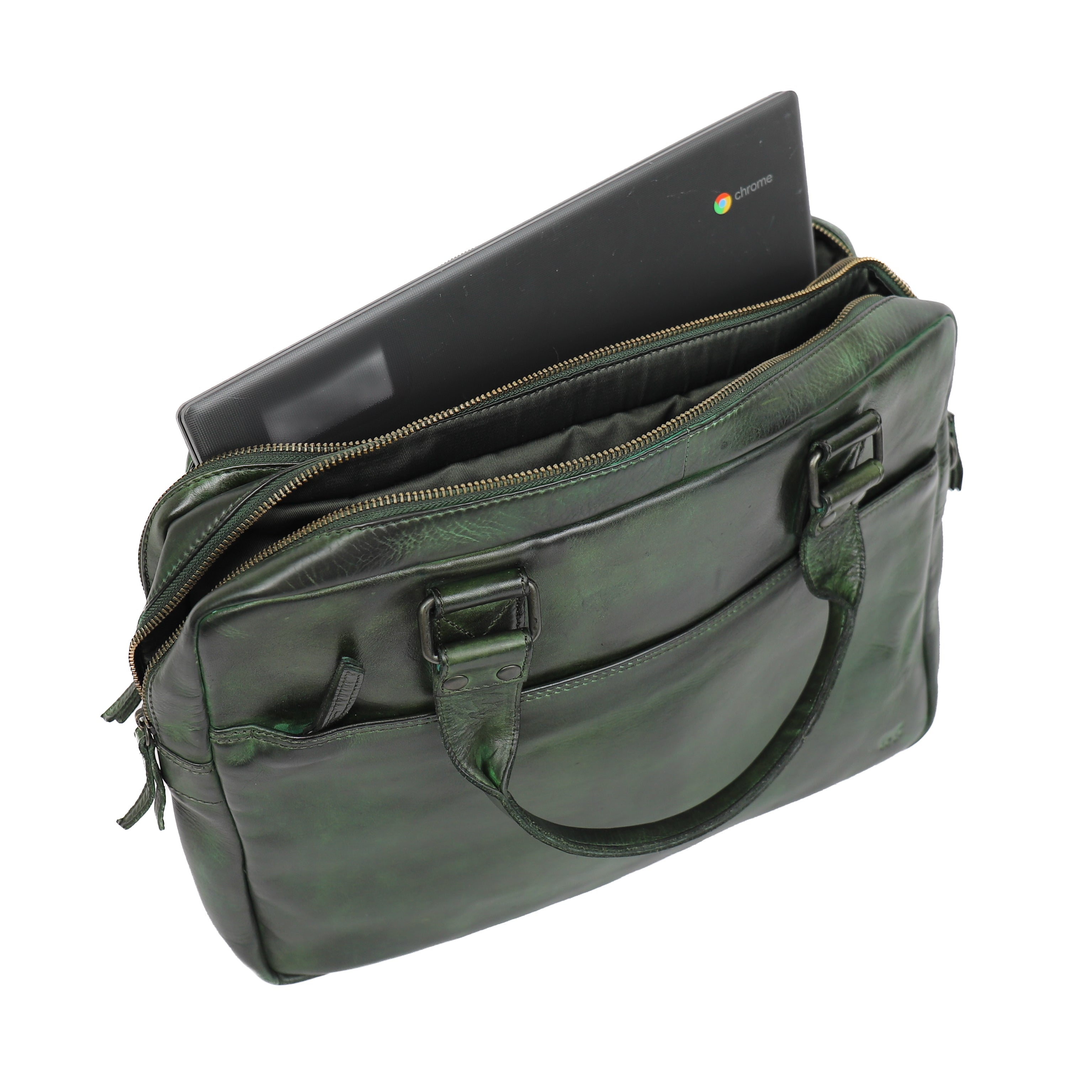 Laptop tasche 'Leandro' grün