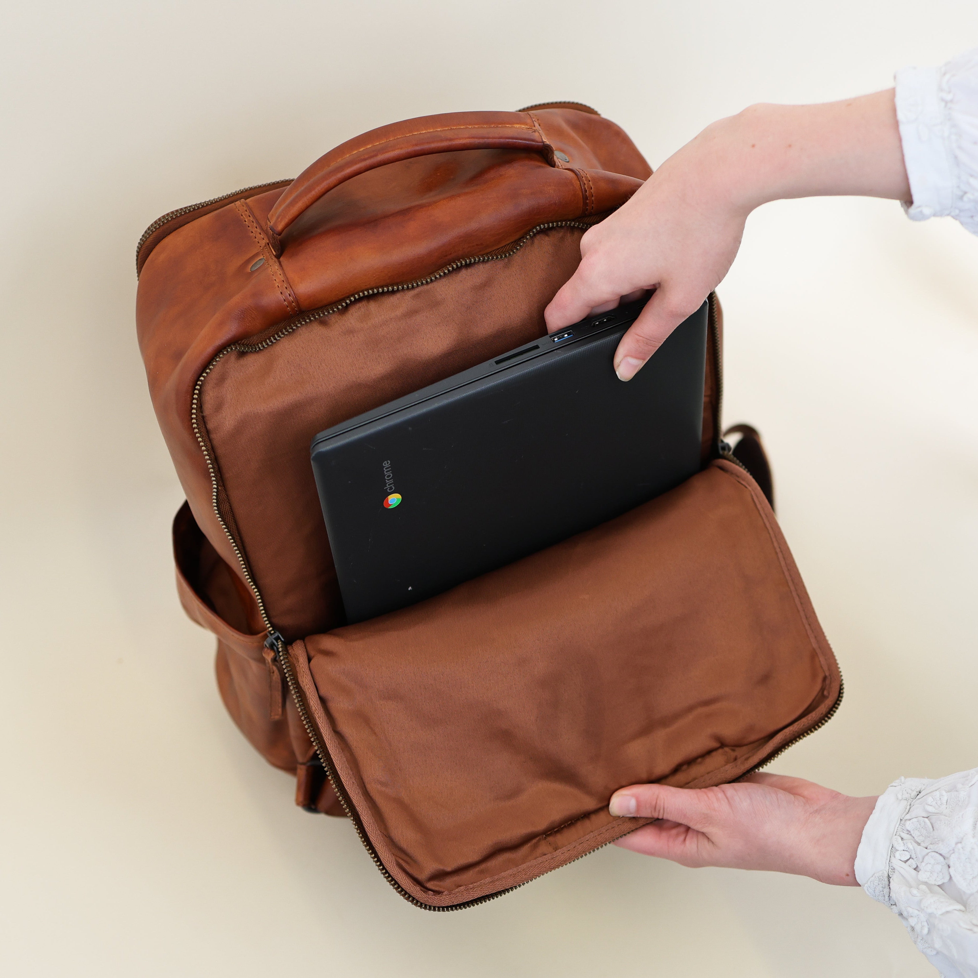 Cabin Rucksack 'Odin' cognac