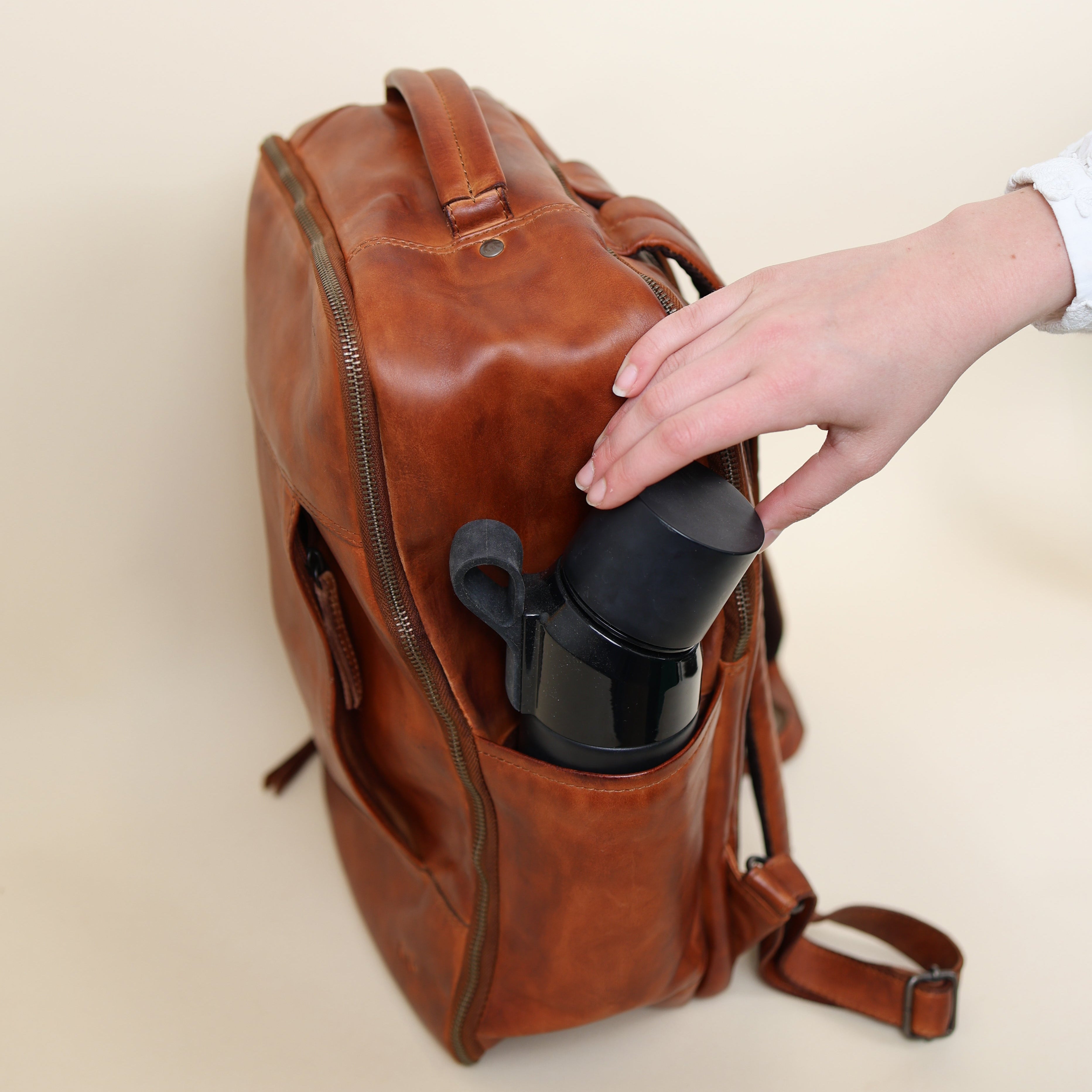Cabin Rucksack 'Odin' cognac
