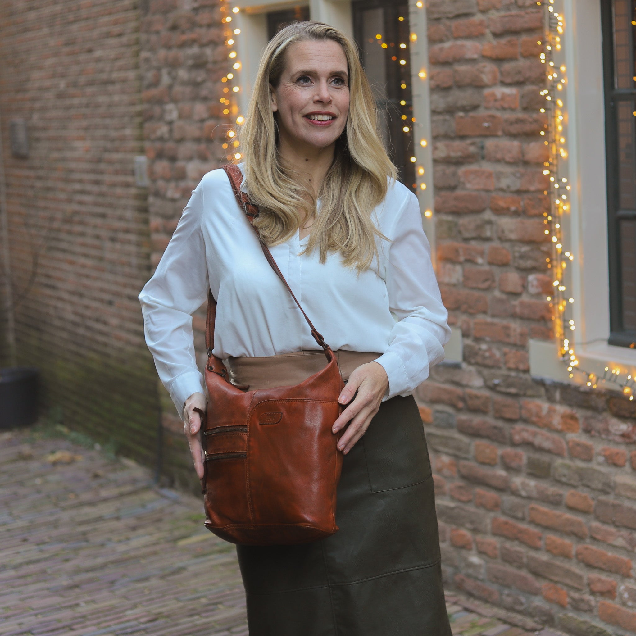 Umhängetasche 'Frieda' grün - CL 40498