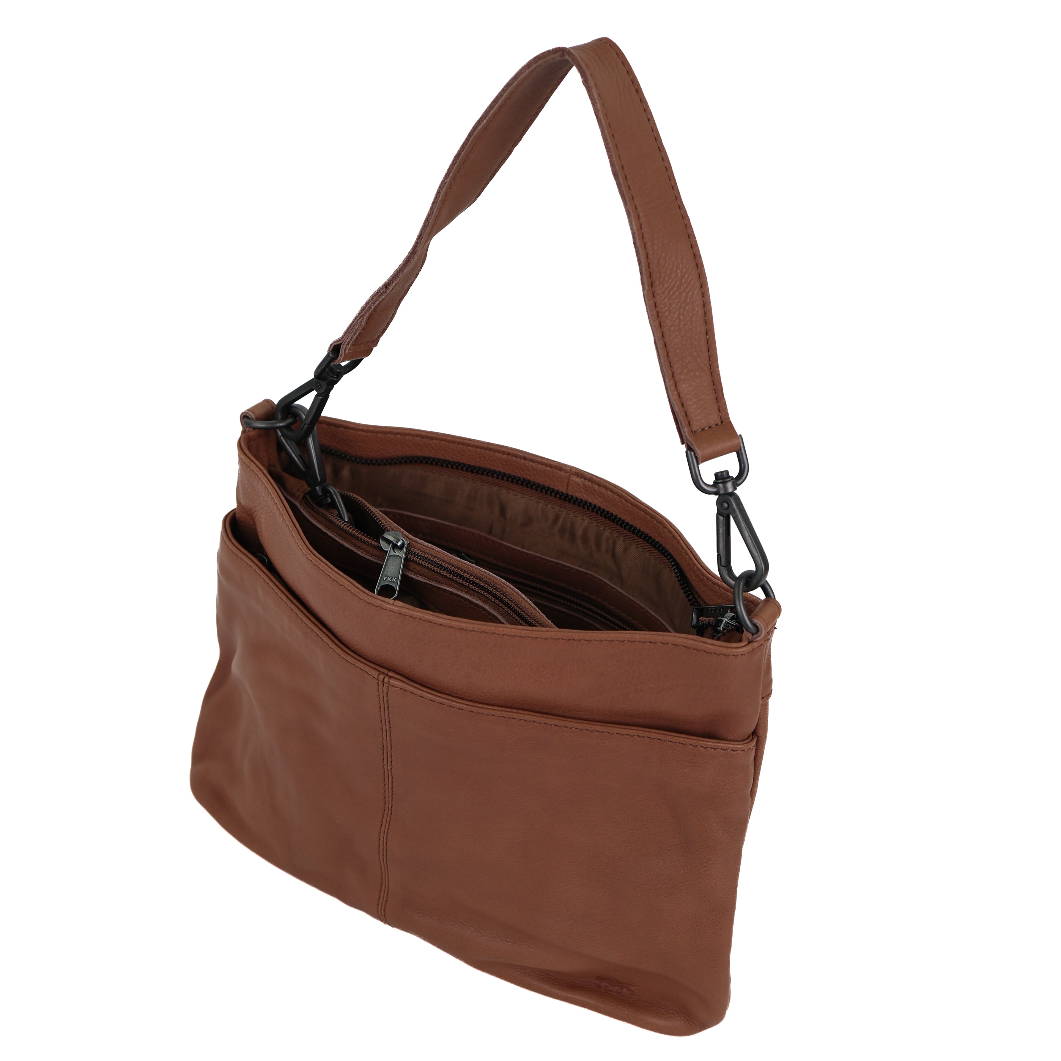 Hand-/Umhängetasche 'Angelica' cognac - CP 1536