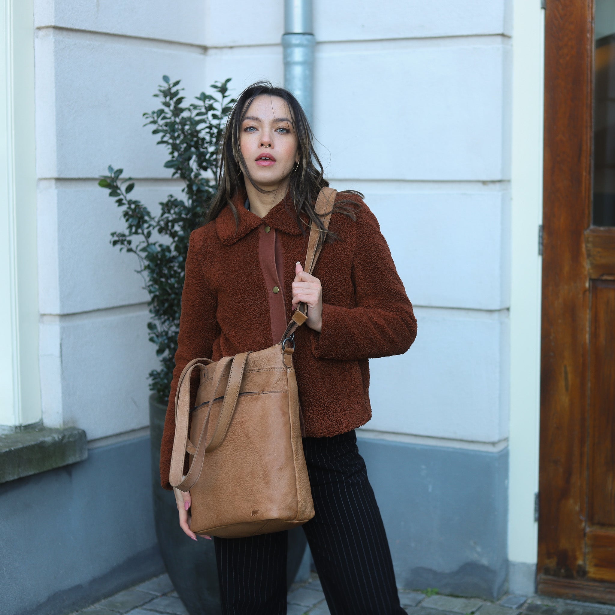 Hand-/Umhängetasche 'Loesie' Cognac