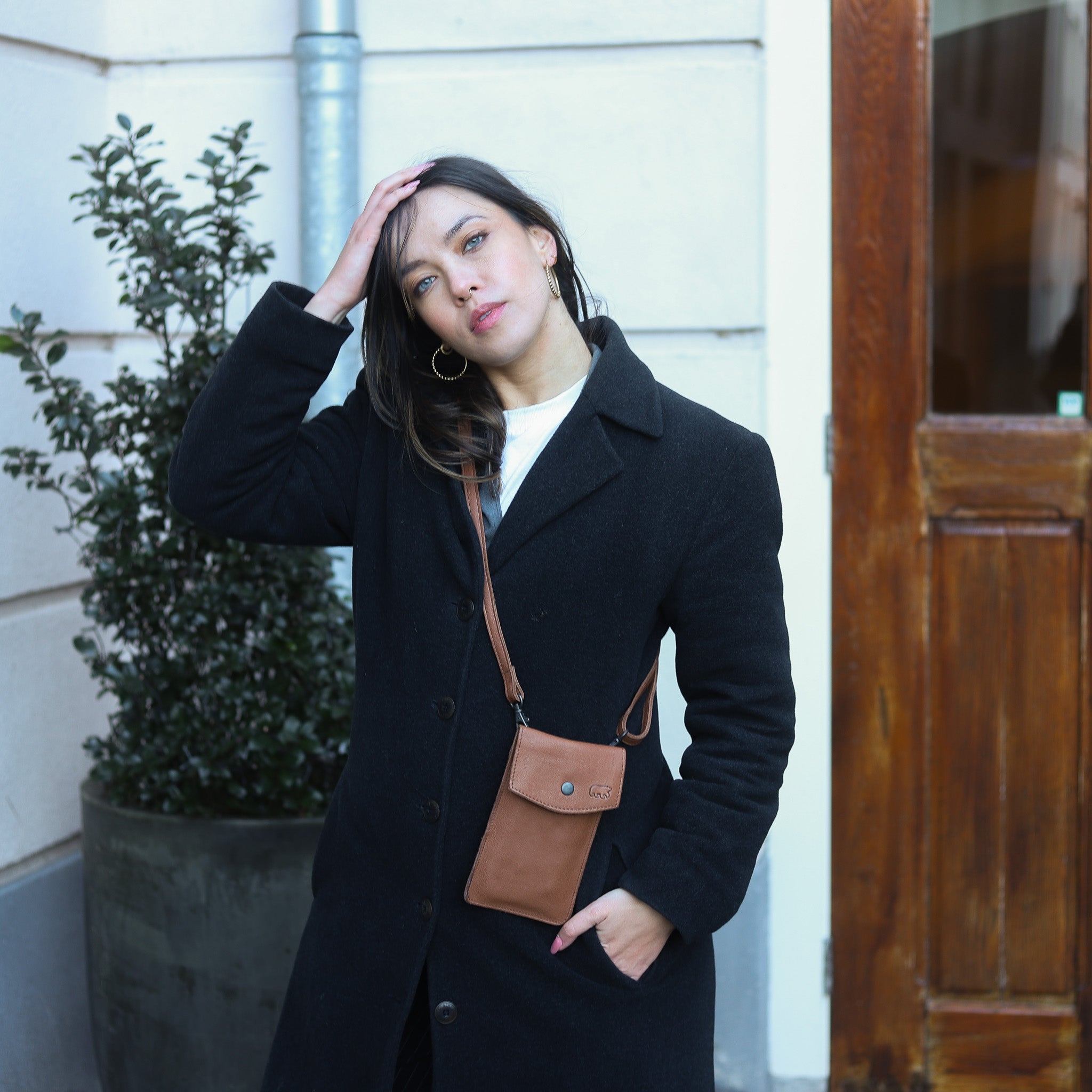Handytasche 'Priya' Cognac