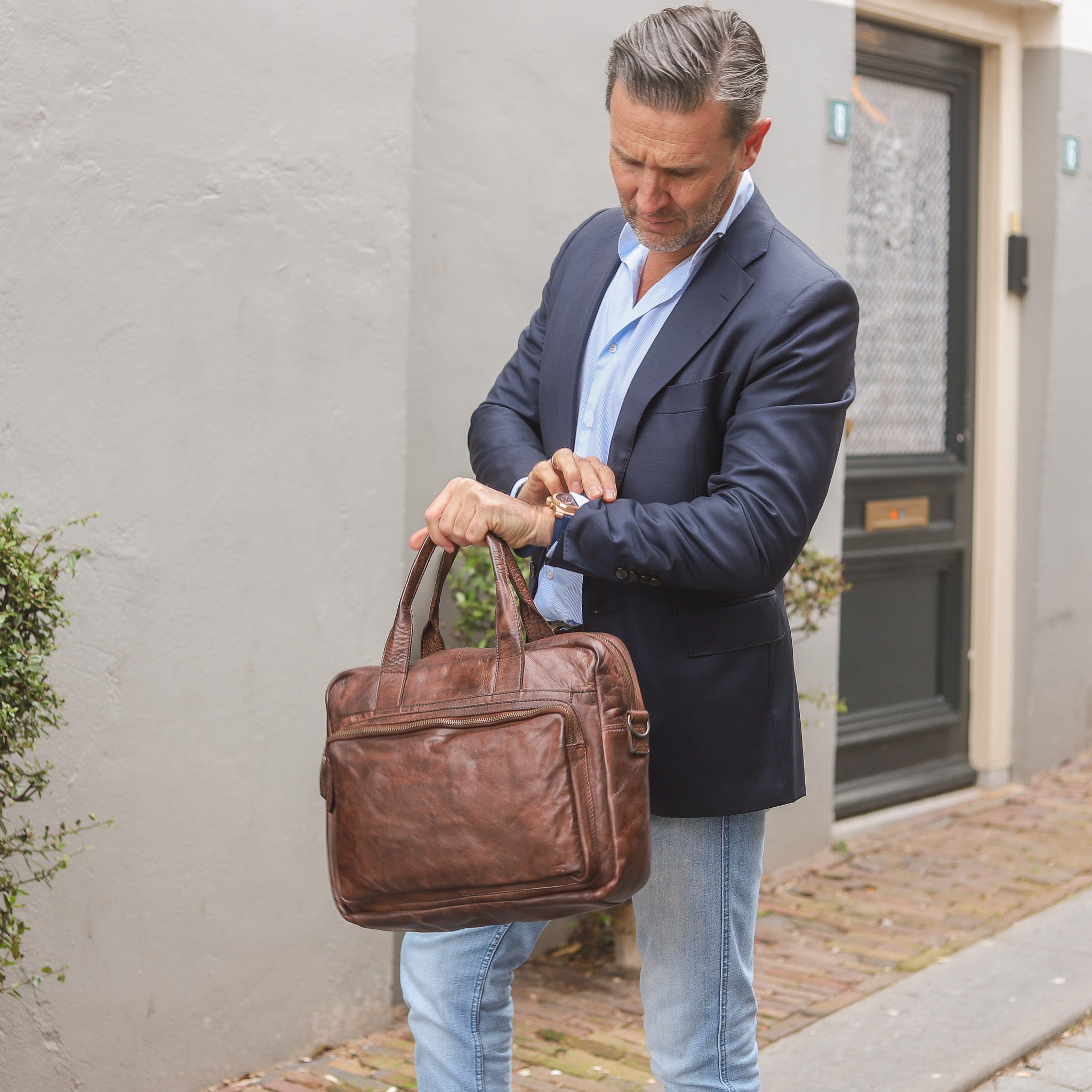 Laptoptasche 'Hugo' dunkelbraun - CL 32815