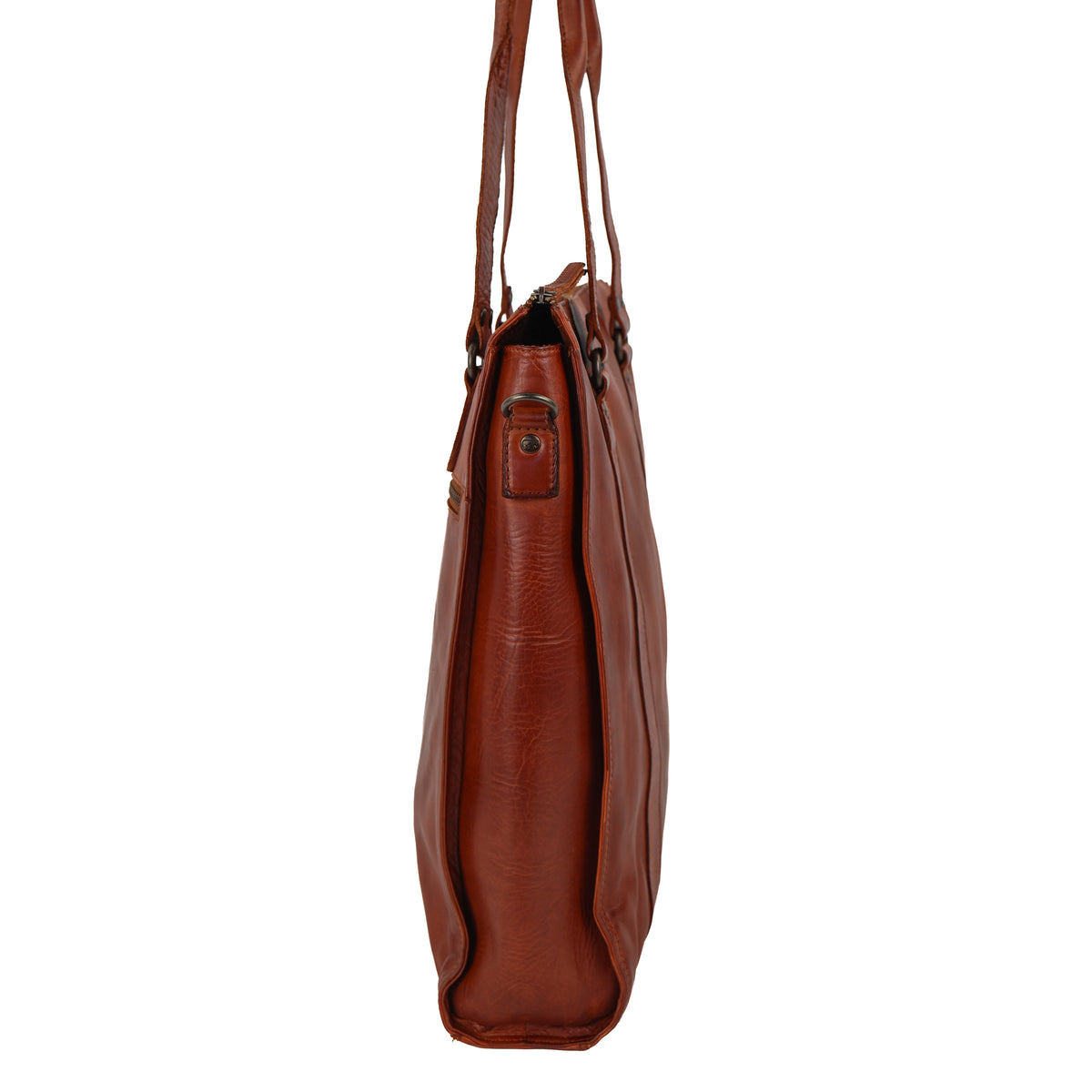 Hand-/Schultertasche mit Laptopfach 15.6” „Freya“ cognac