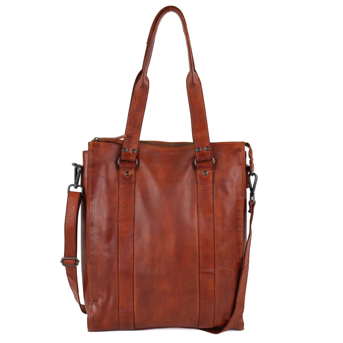 Hand-/Schultertasche mit Laptopfach 15.6” „Freya“ cognac