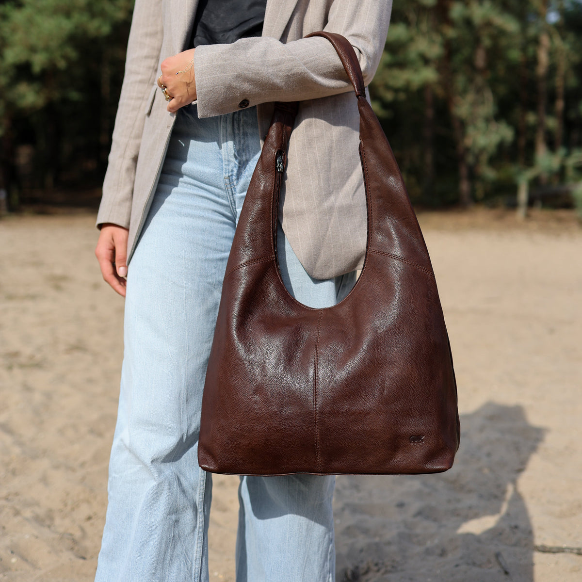 Shopper/Beuteltasche 'Pauline' Cognac