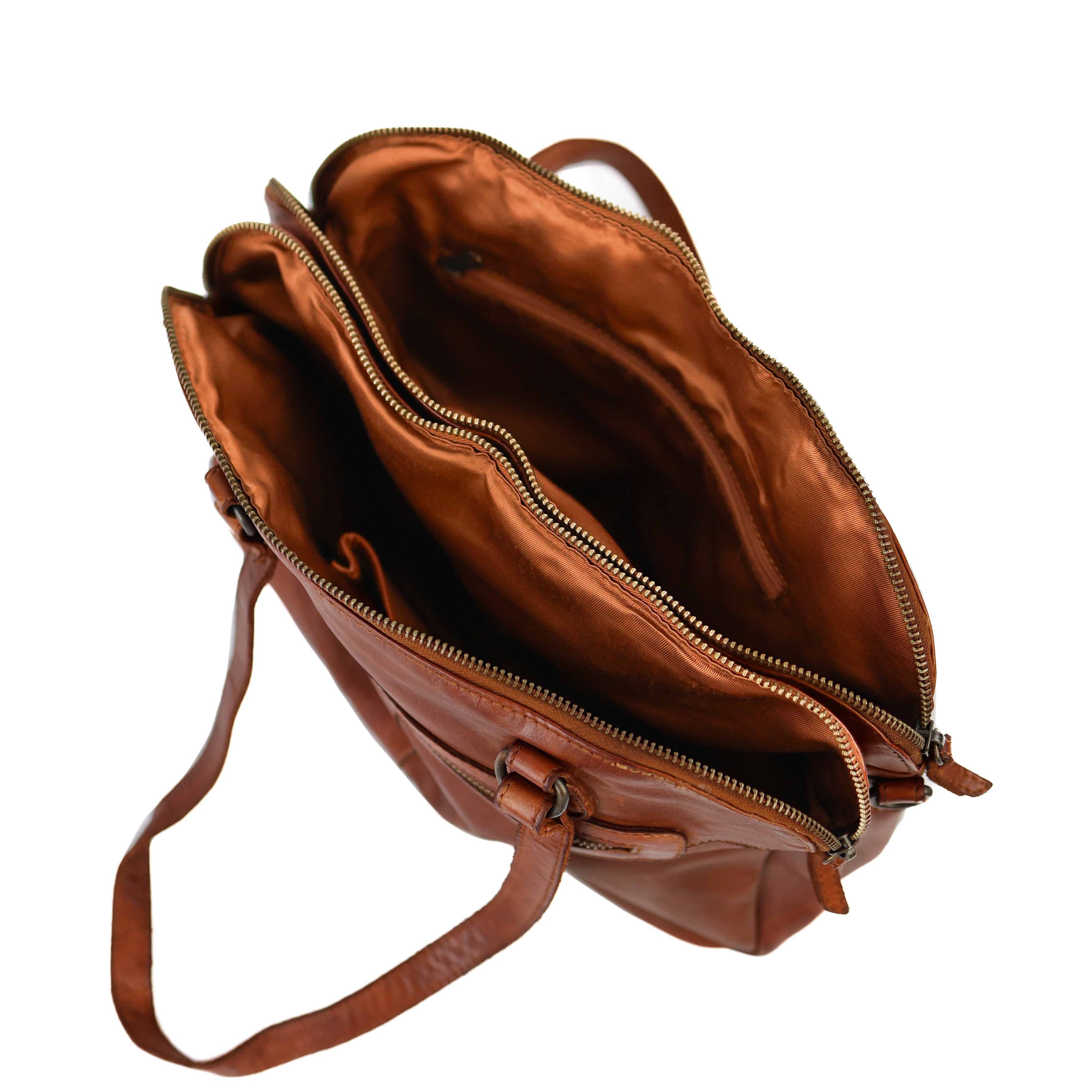 Hand-/Umhängetasche 'Lieke' Cognac - CL 40085