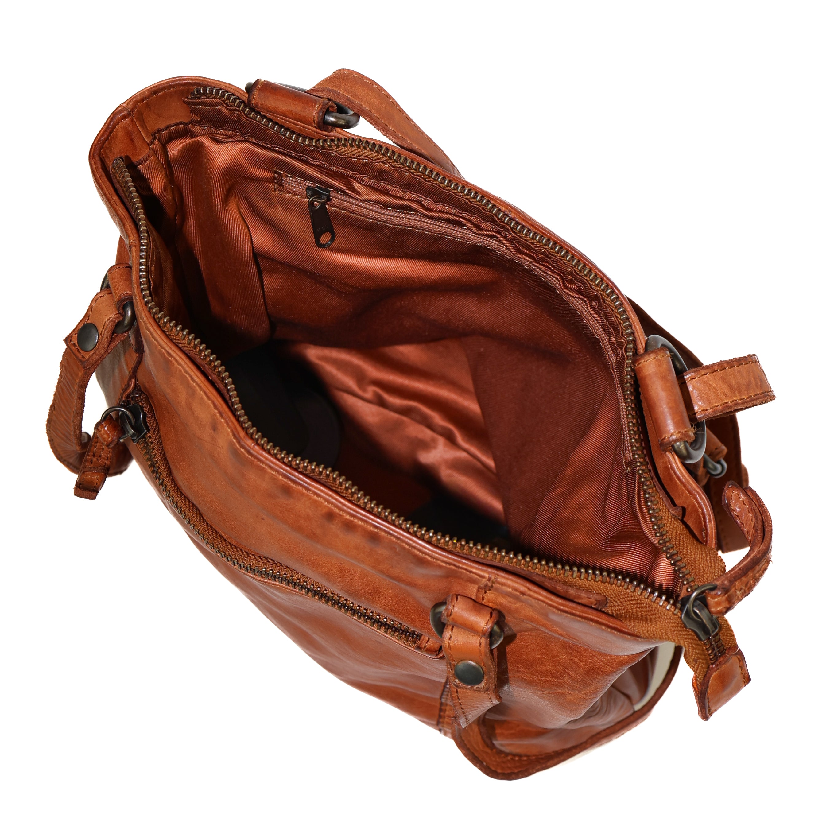 Rucksack/Umhängetasche 'Sandy' Cognac