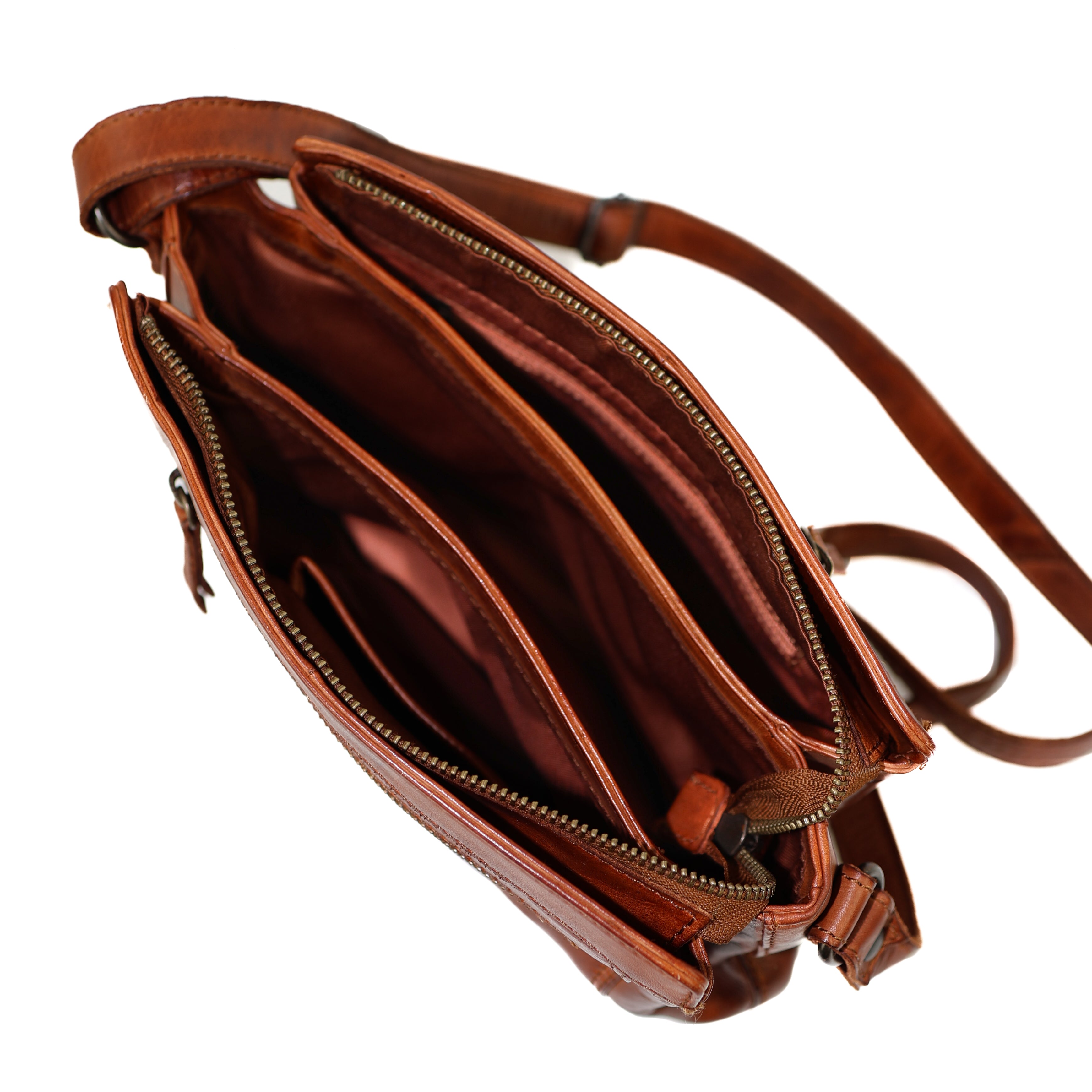 Umhängetasche 'Miley' cognac - CL 41707