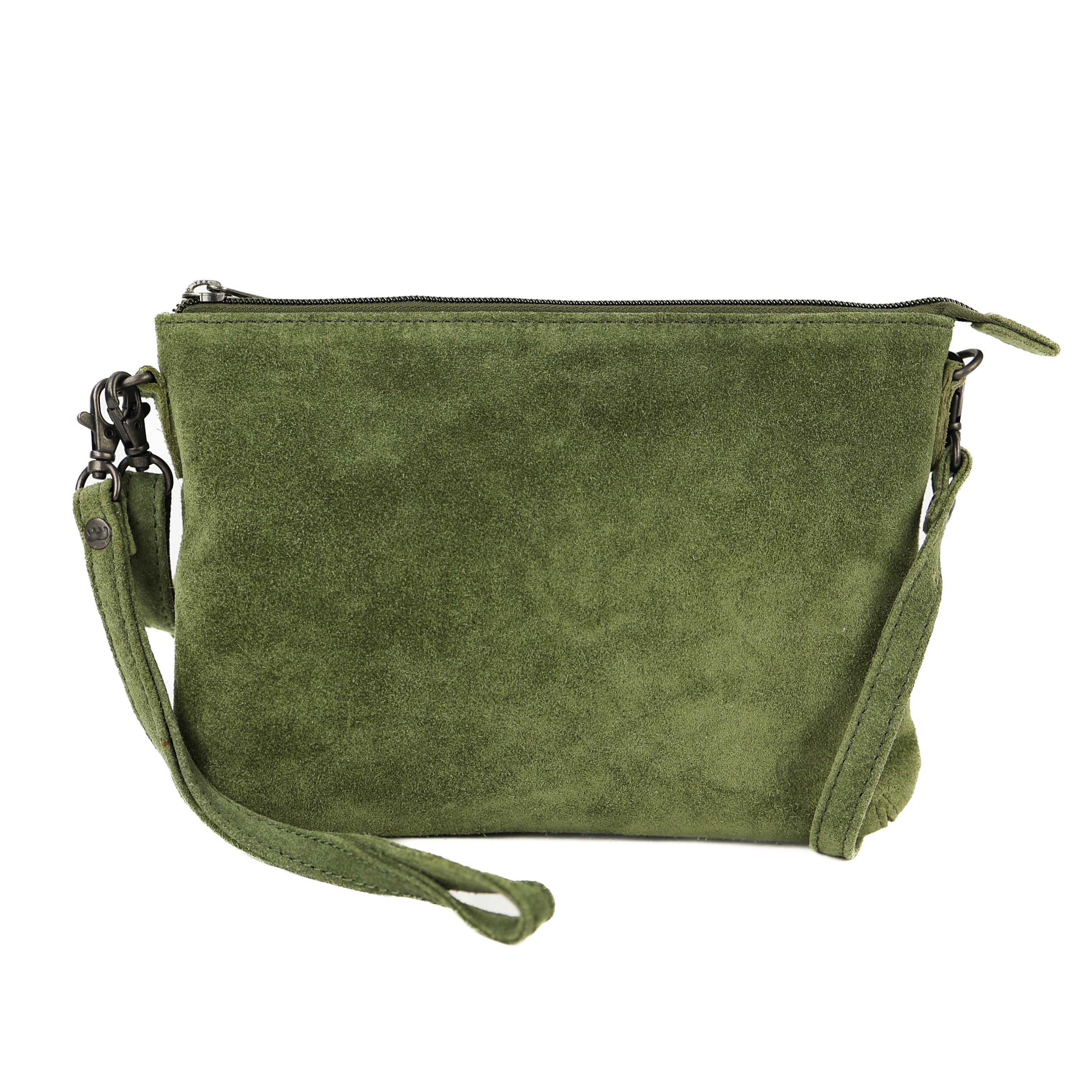 Velours Umhängetasche 'Julie' Grün