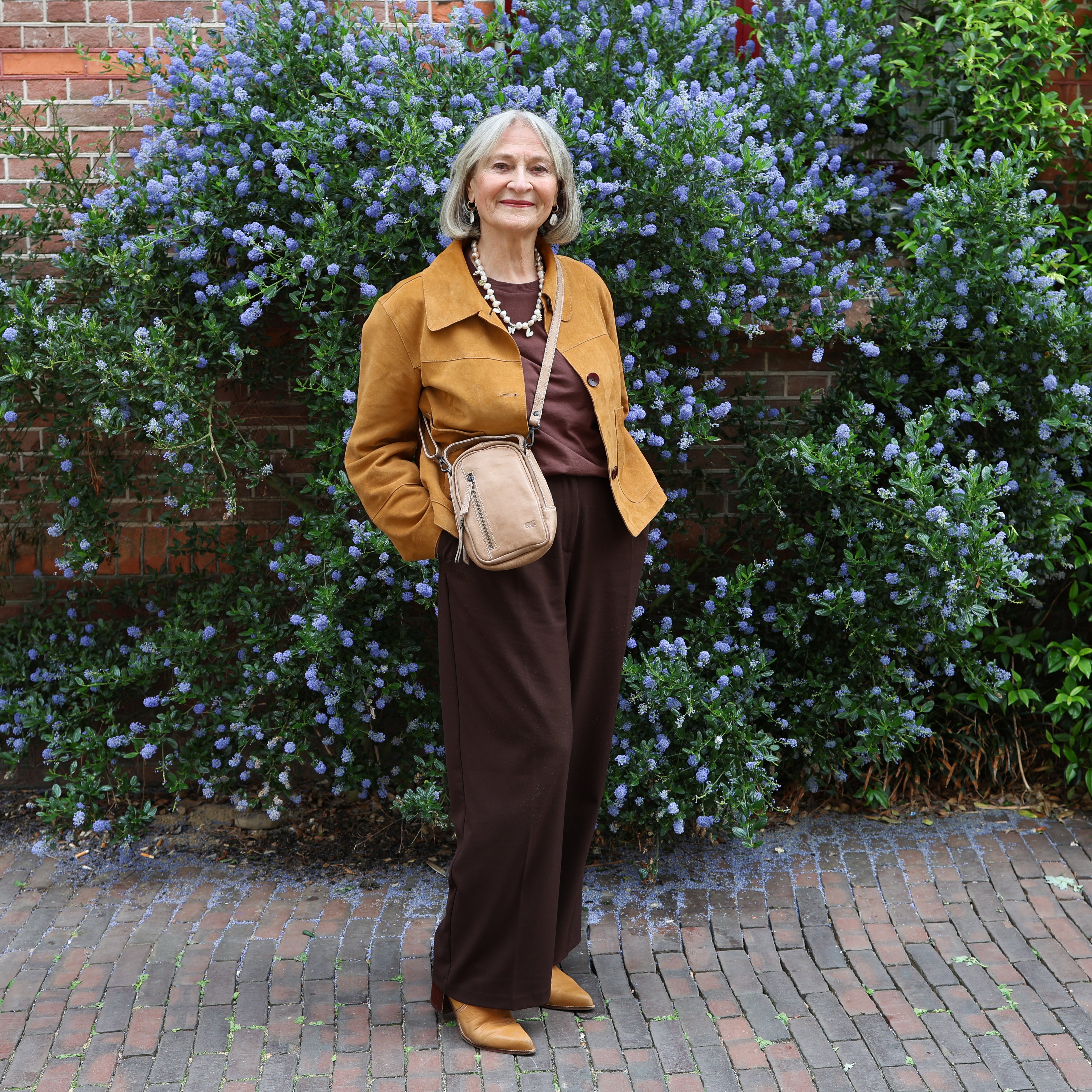 Kleine Umhängetasche mit Reißverschlüssen 'Bodhi' Beige