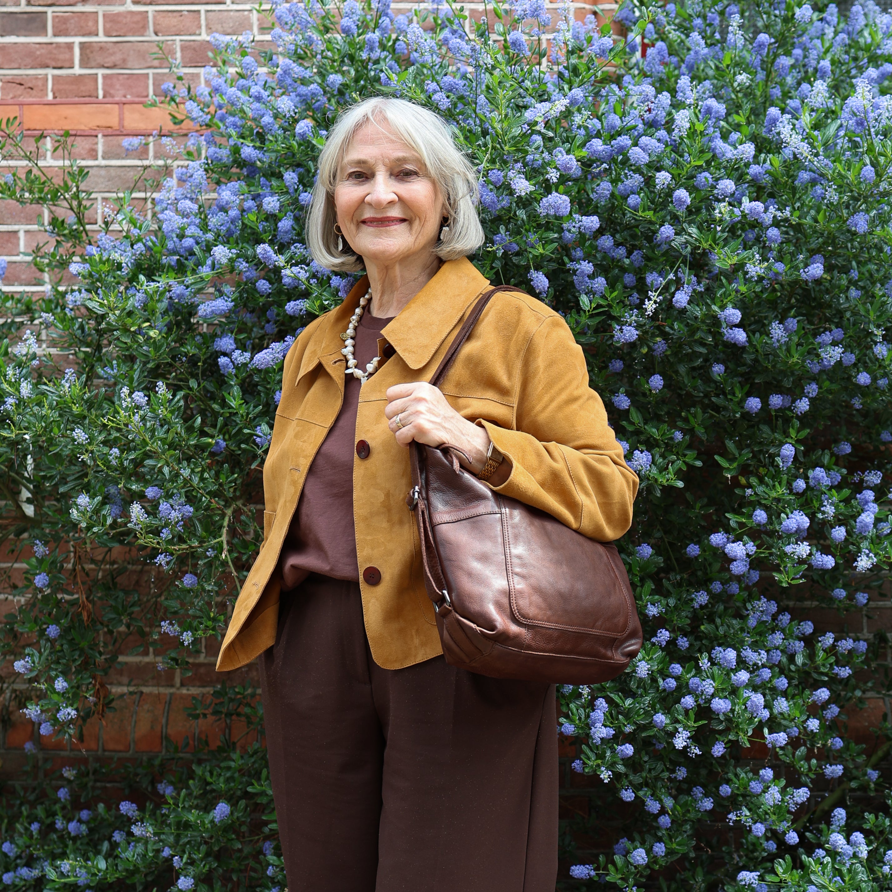 Rucksack/Handtasche 'Veerle' Dunkelbraun