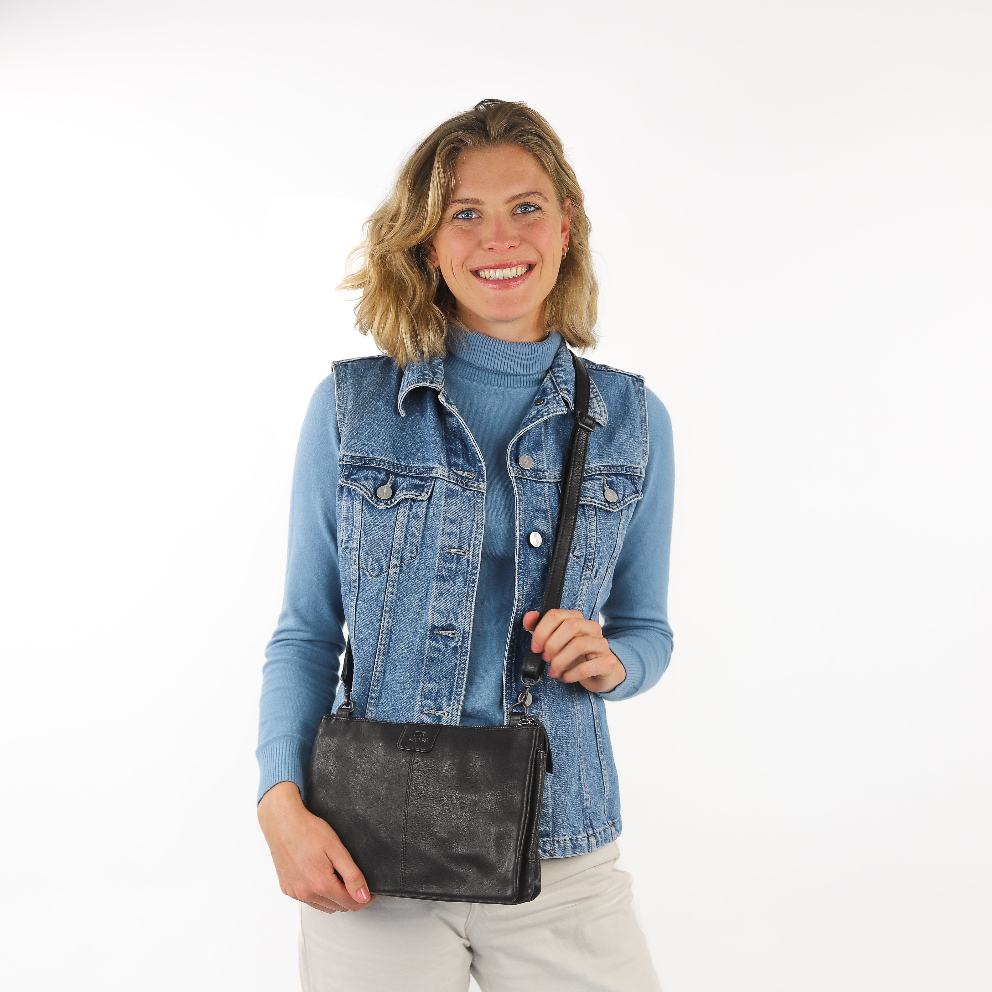 Portemonnaie Tasche 'Uma' XL Schwarz