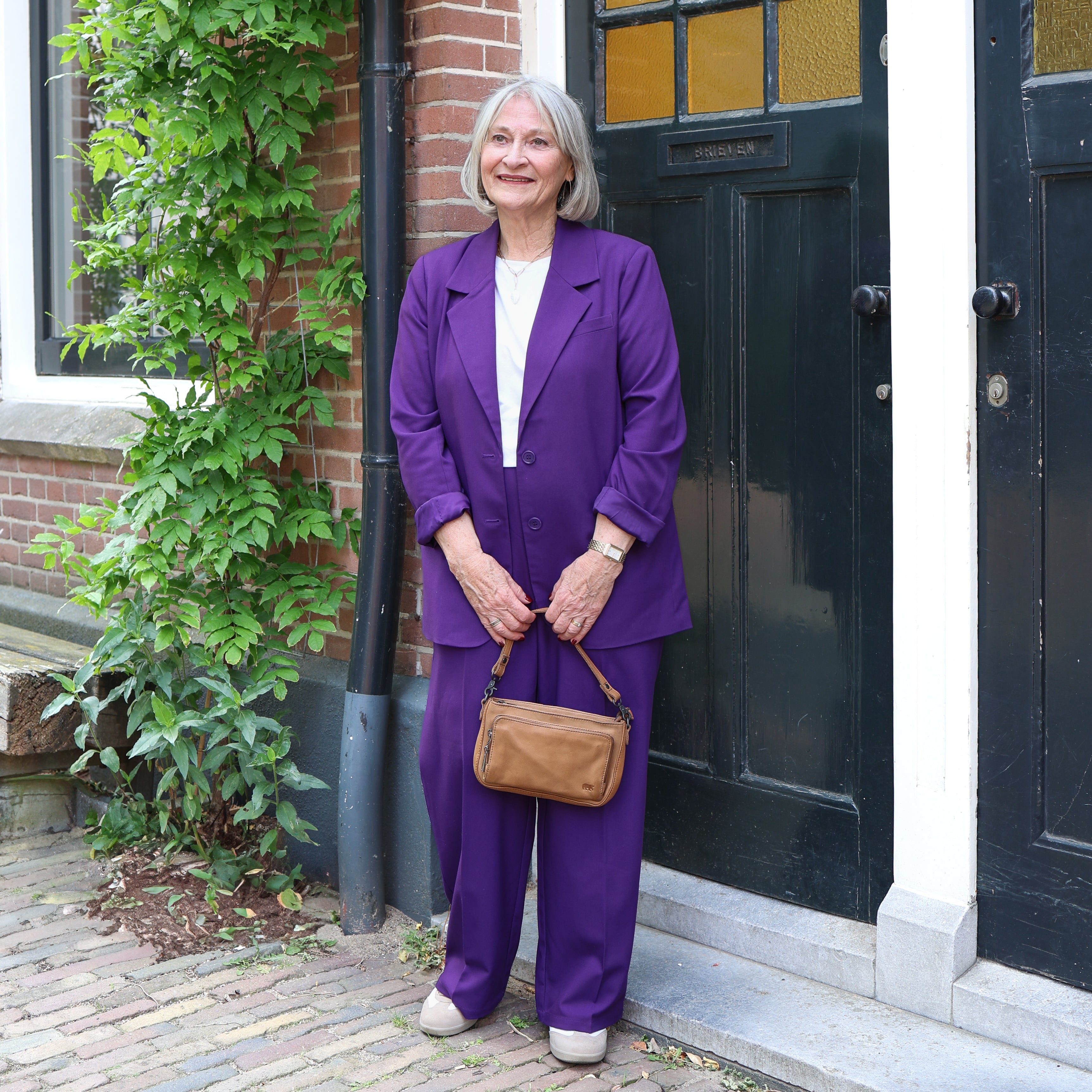 Kleine Hand-/Umhängetasche 'Livia' Taupe