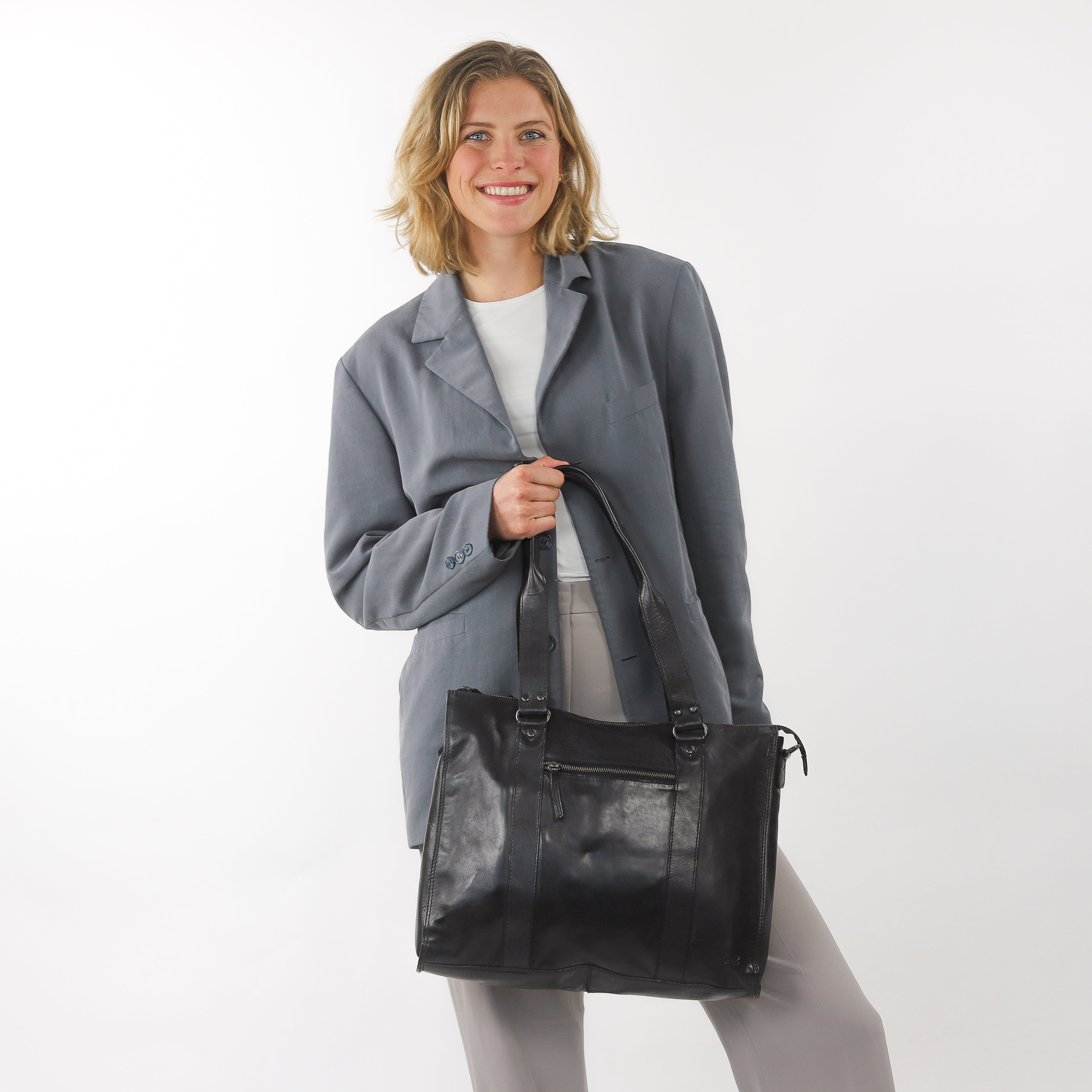 Hand-/Umhängetasche 'Mea' dunkelbraun