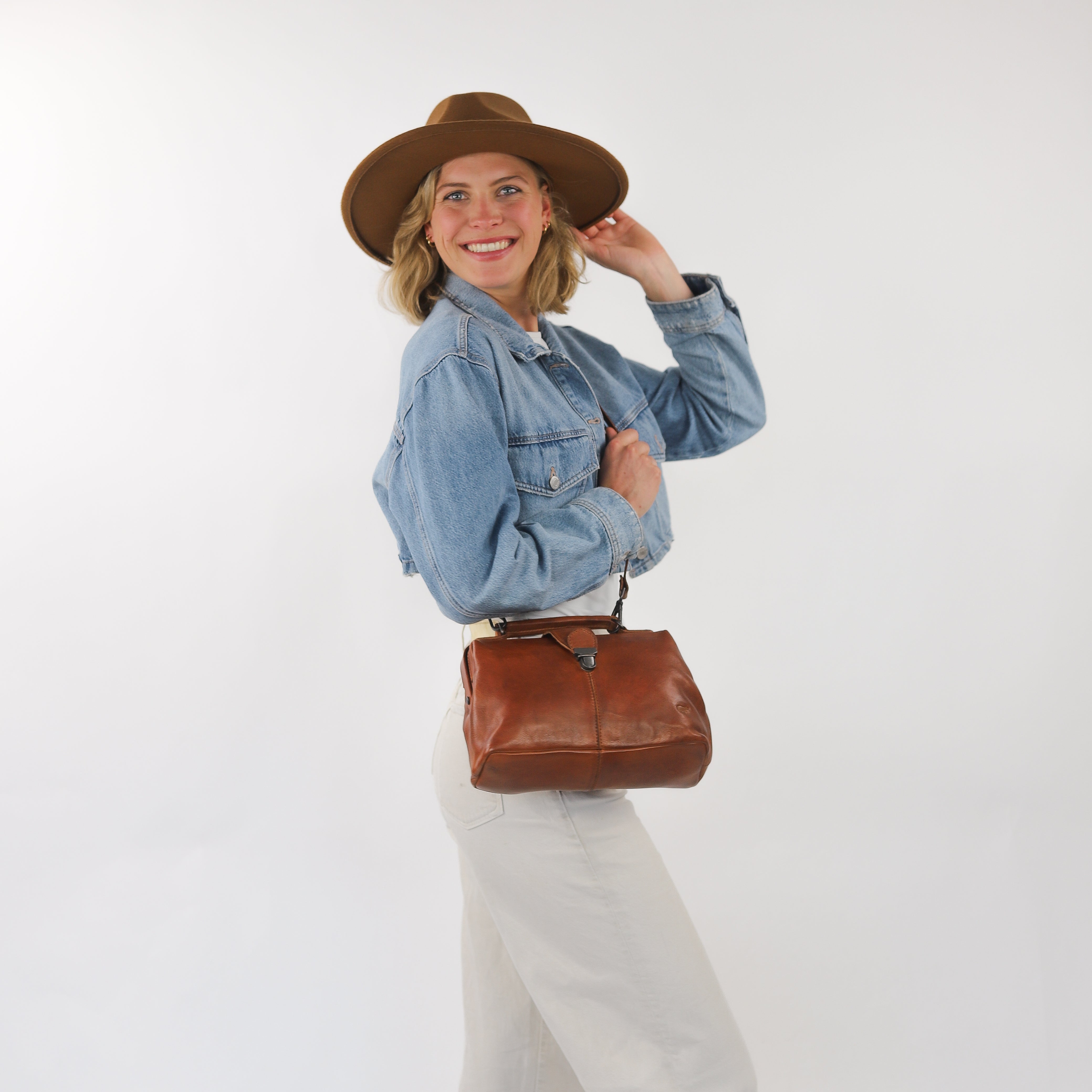 Arzttasche 'Julia' L Cognac