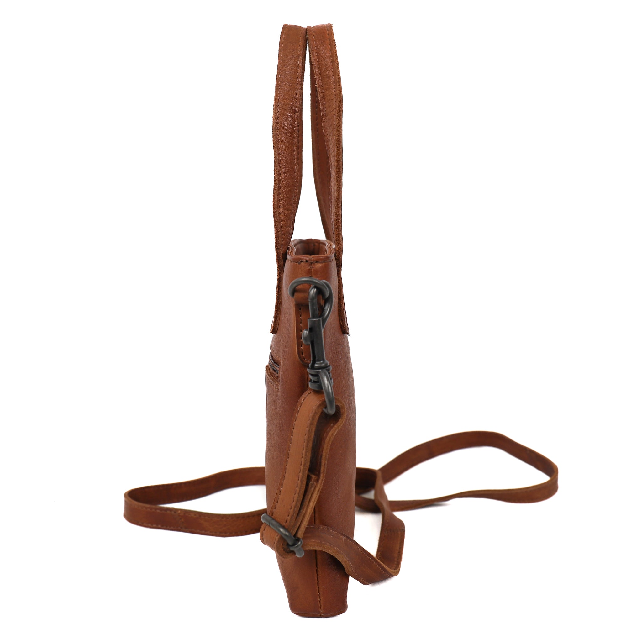 Kleine Hand-/Umhängetasche 'Bella' Cognac