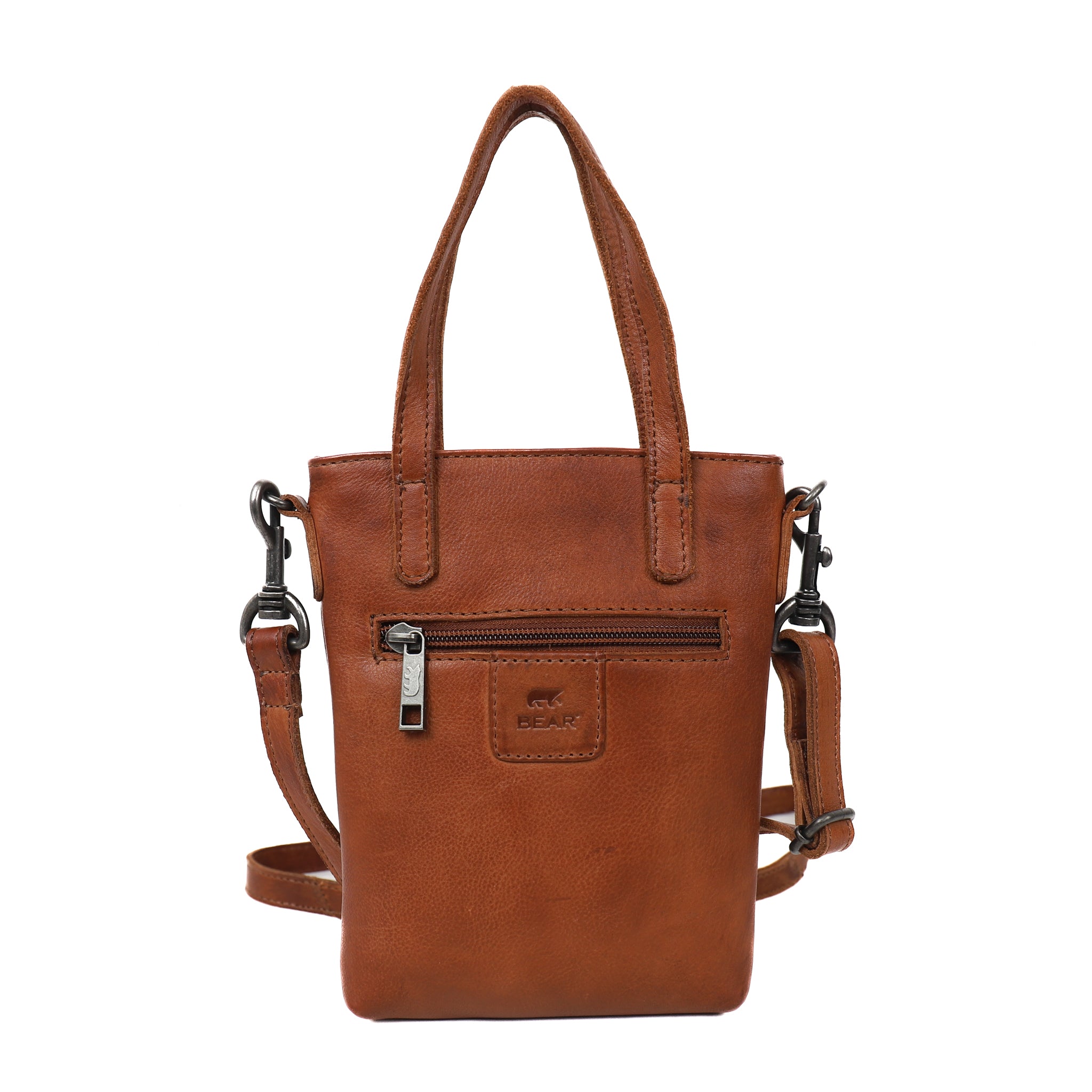 Kleine Hand-/Umhängetasche 'Bella' Cognac