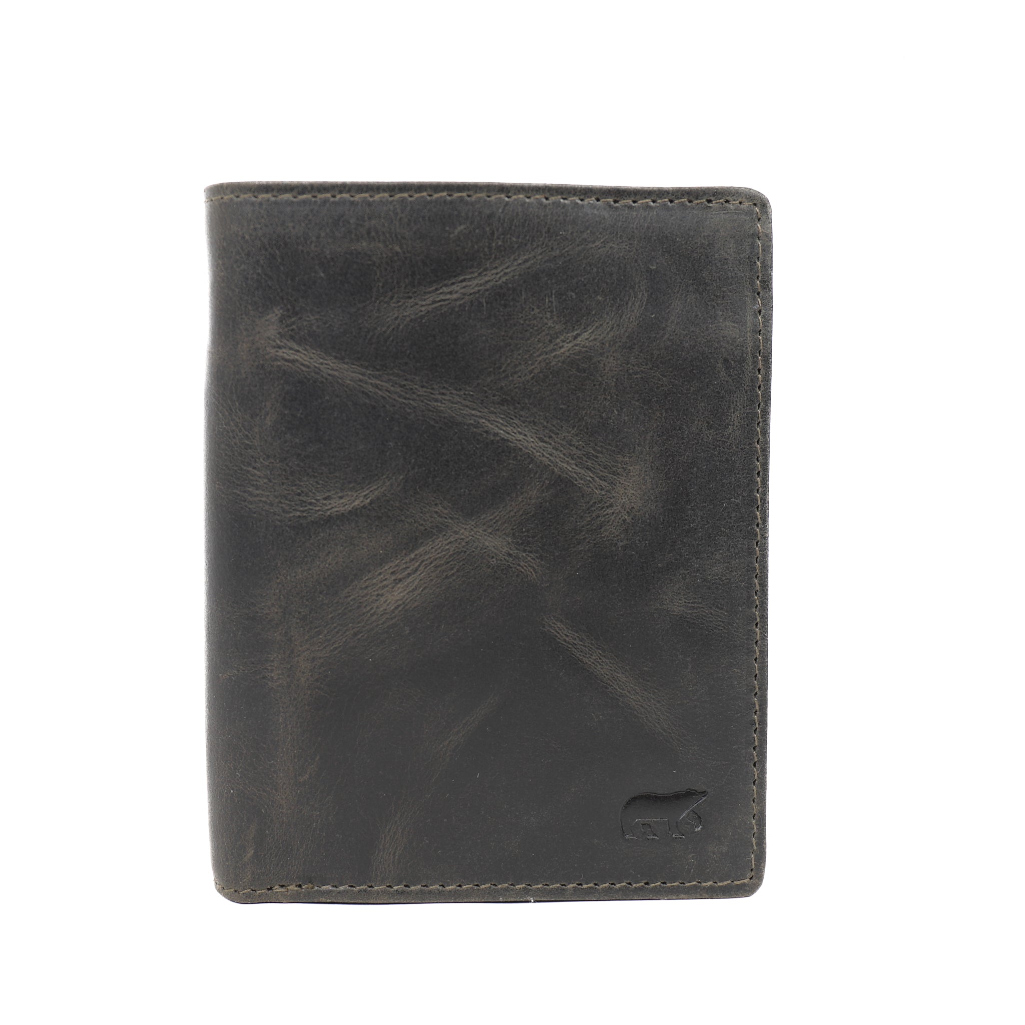 Hoge billfold 'Klaas' vintage grijs