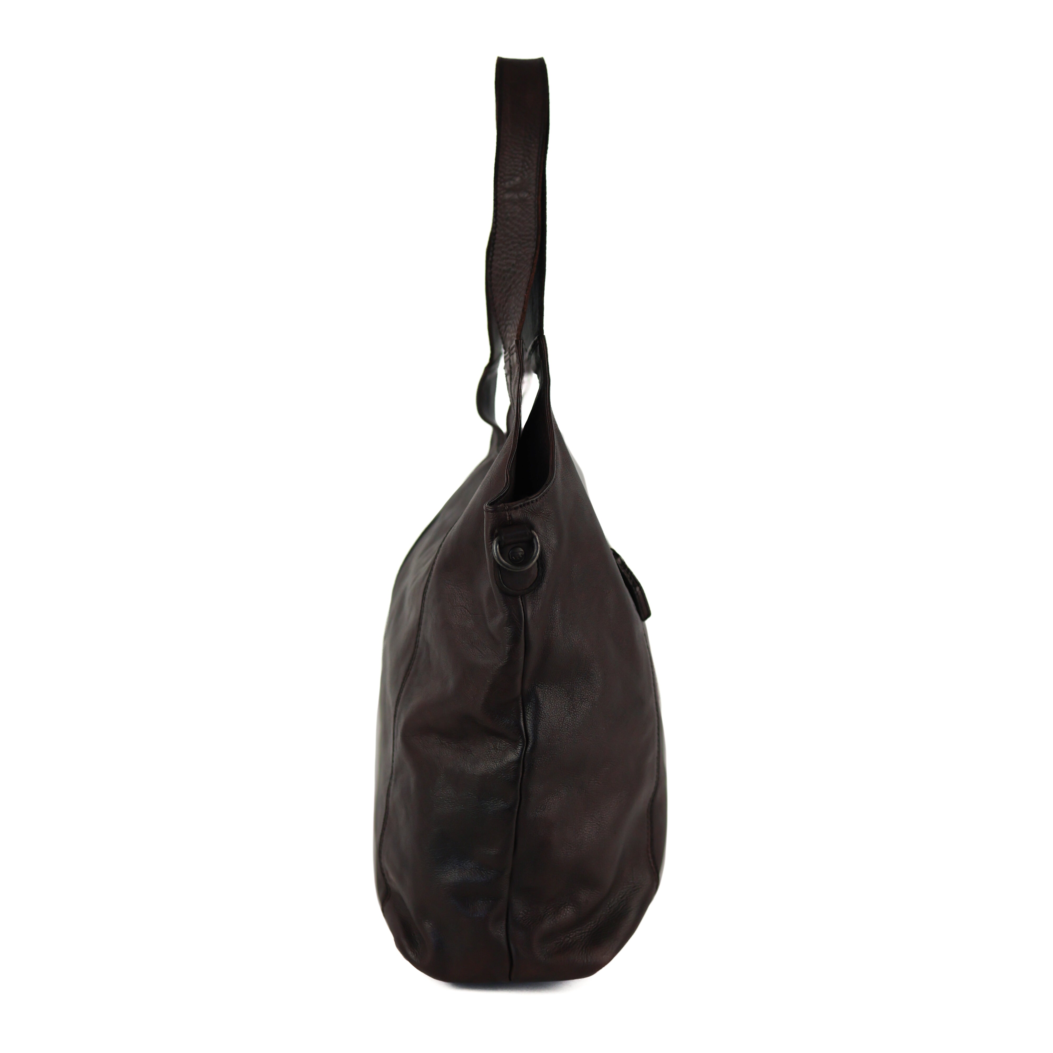 Großer Shopper/Beuteltasche 'Aurora' Dunkelbraun