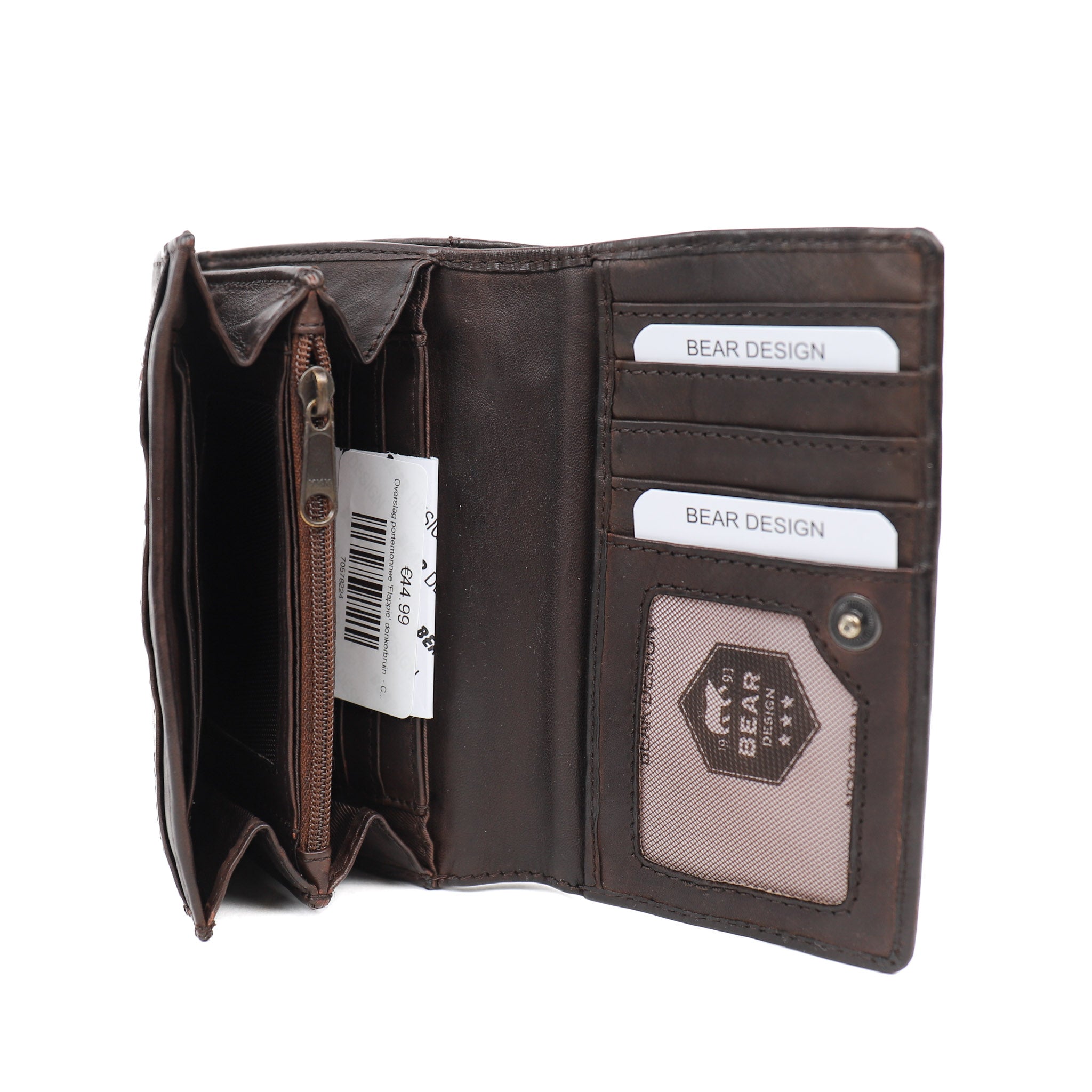 Wickelgeldbörse 'Flappie' dunkelbraun - CL 15572