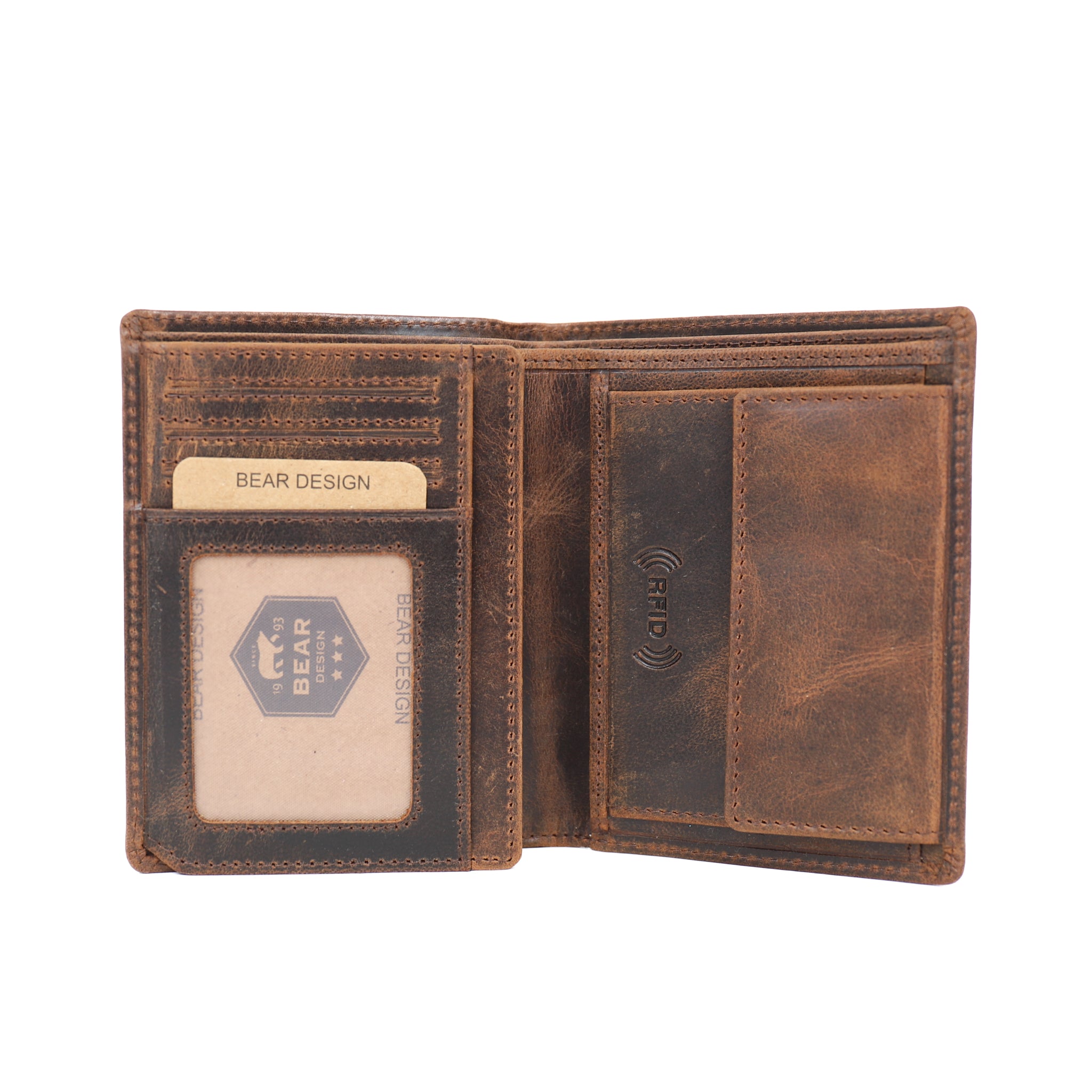 Hohes Portemonnaie 'Iwan' Vintage Braun