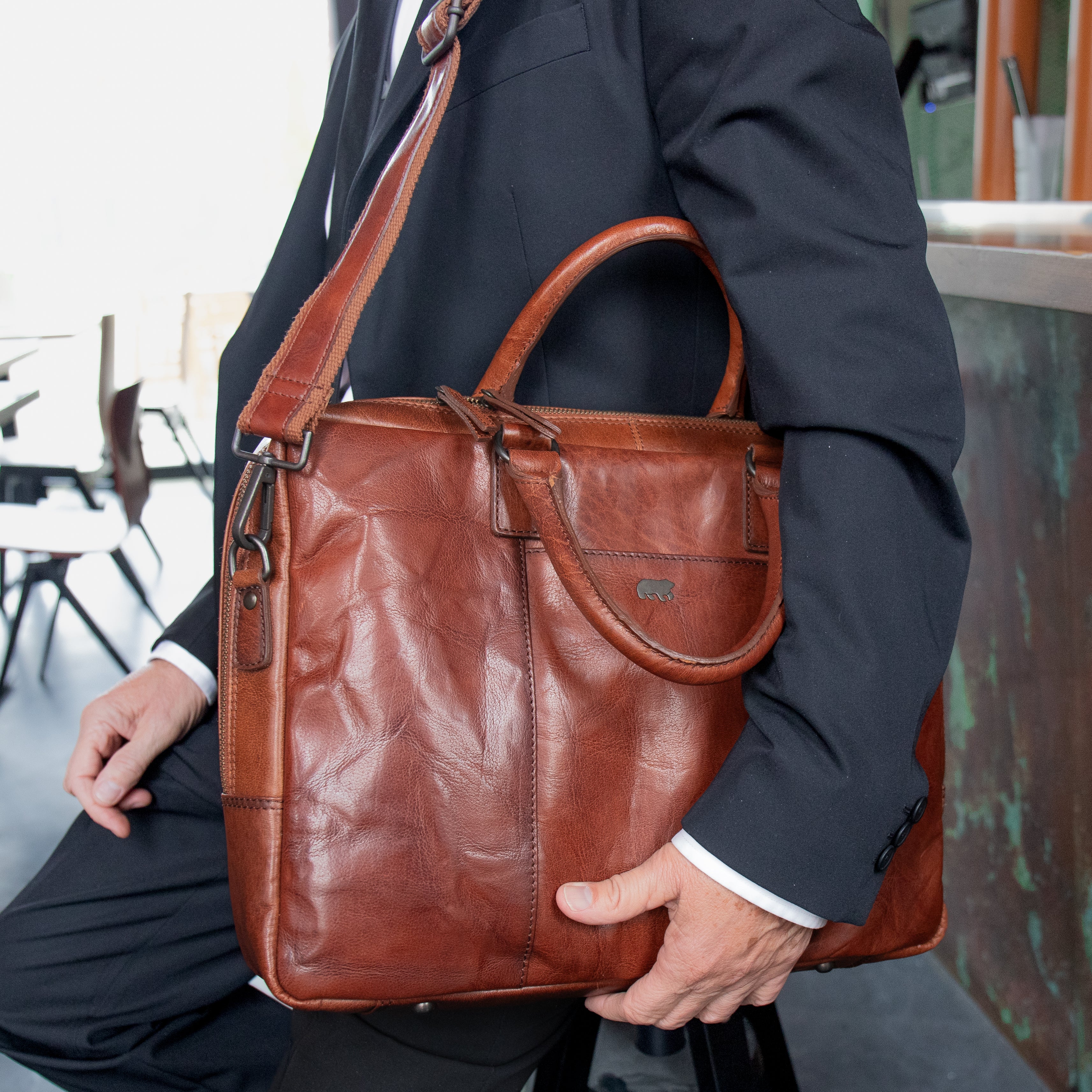 Laptoptasche 'Milan' Cognac - AD 43294