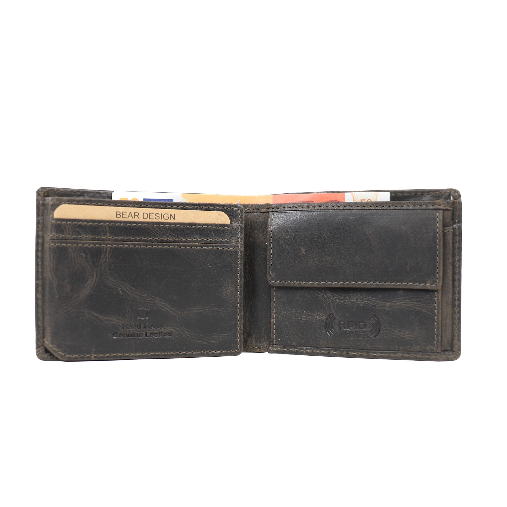 Billfold 'Lucas' Vintage Grau