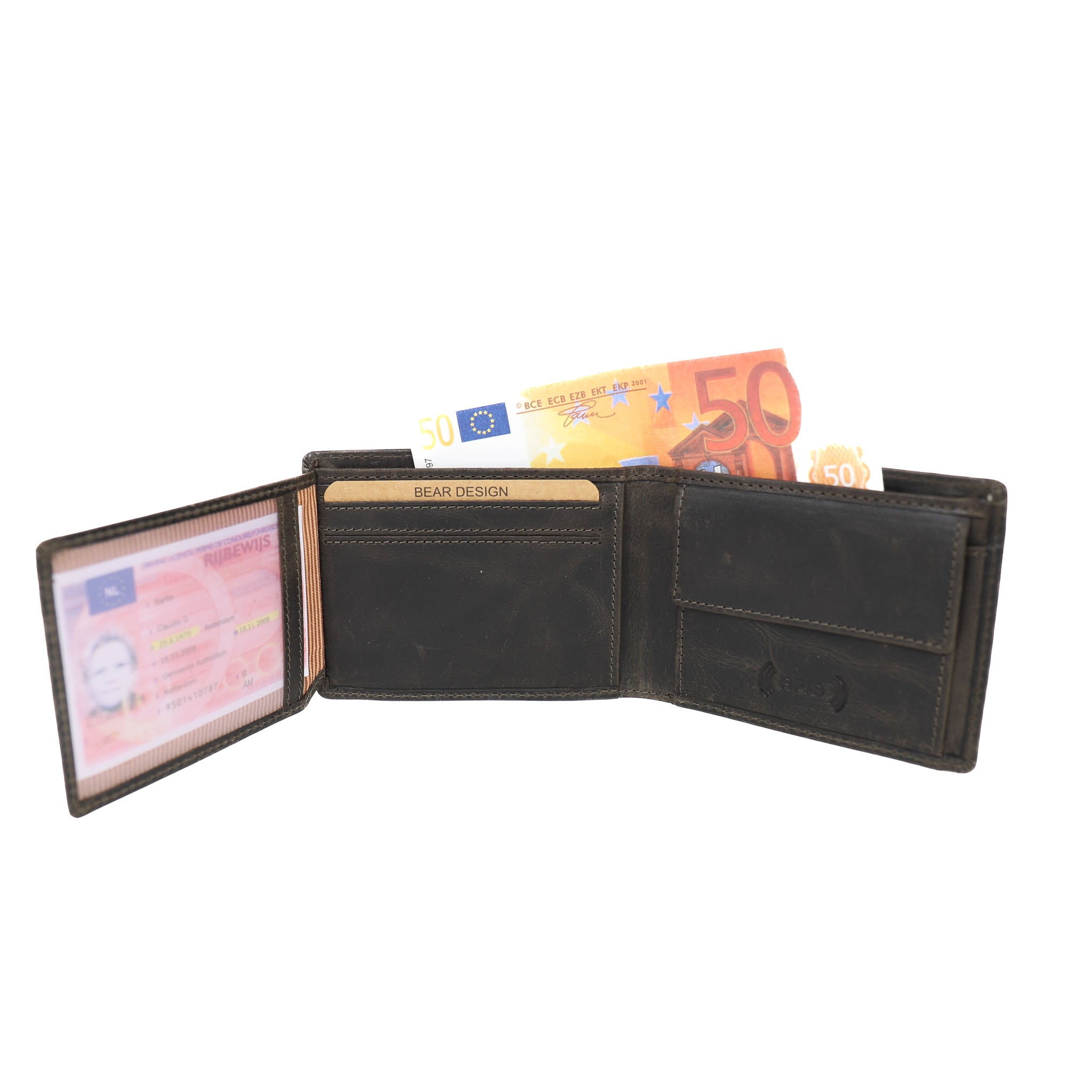 Billfold 'Lucas' Vintage Grau