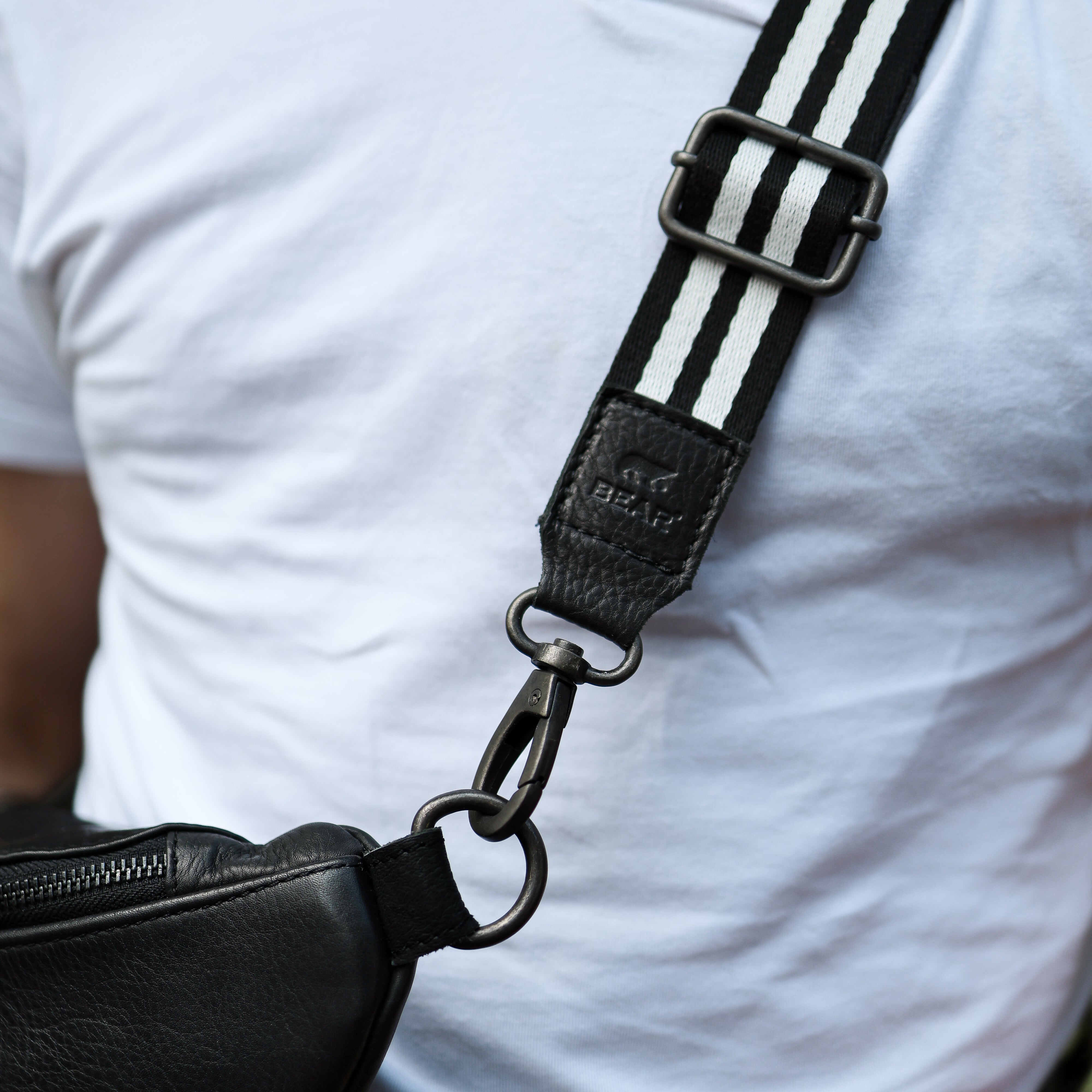 Bag Strap 'Puck' Schwarz/Weiß
