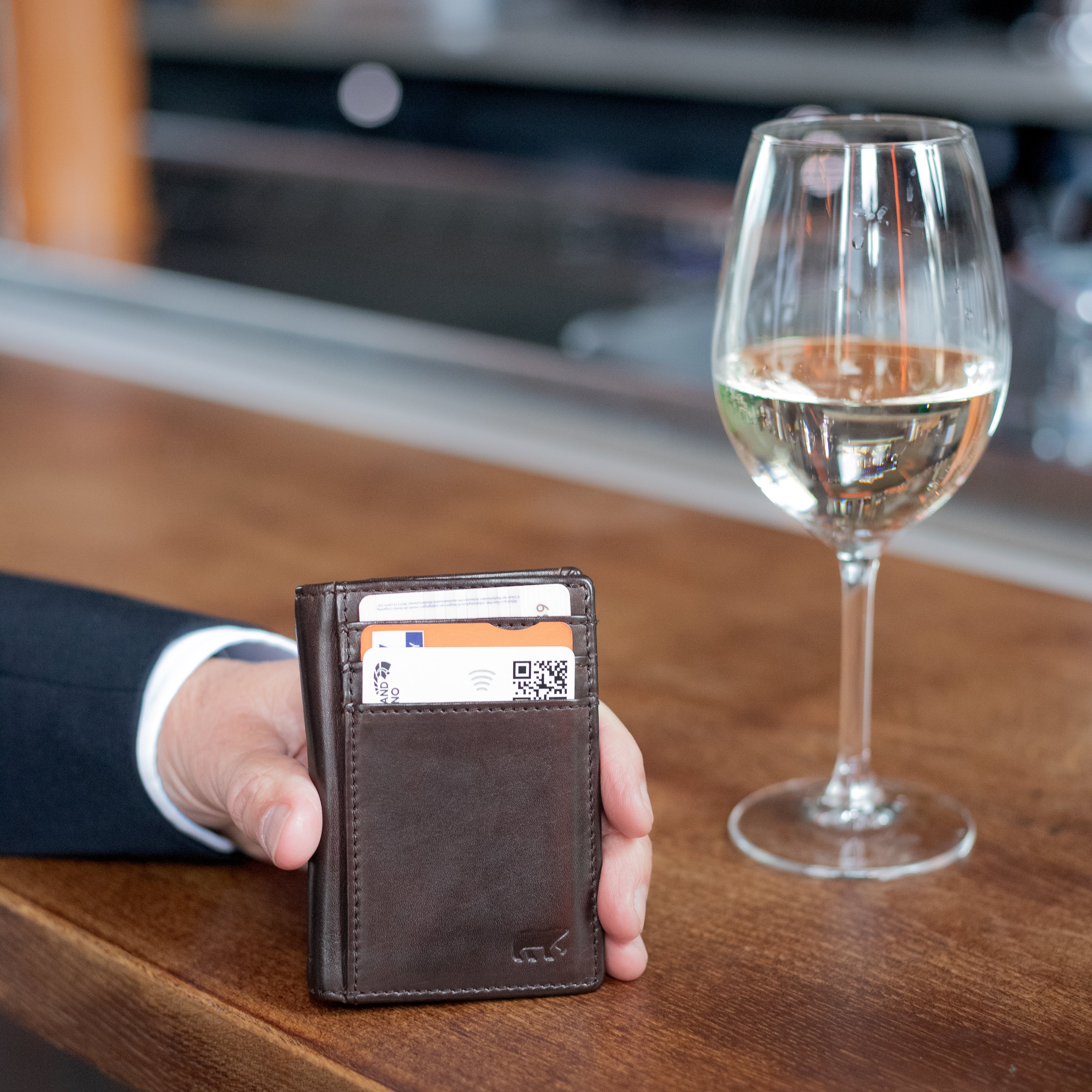 Kartenetui mit Scheinfach 'Michel' cognac