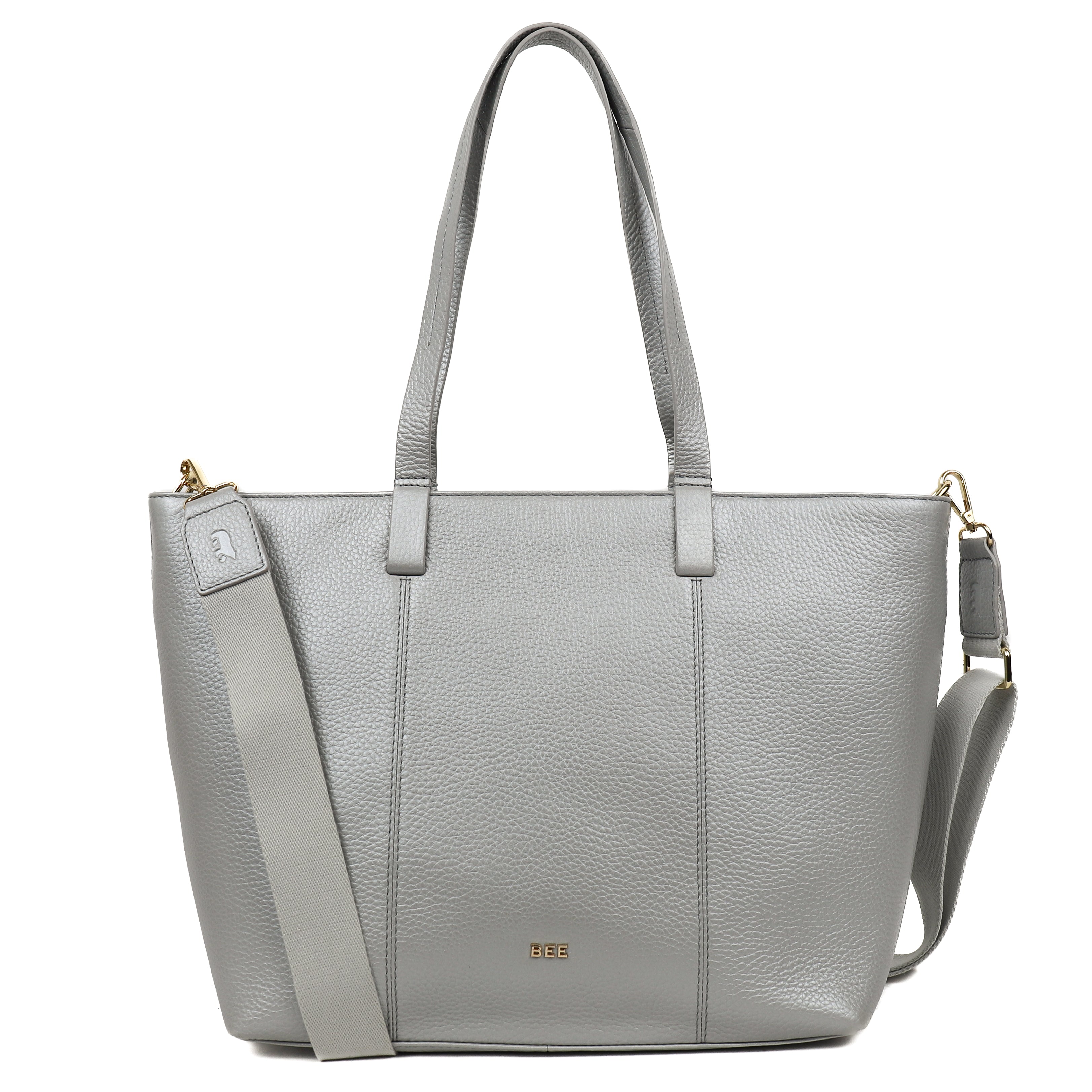Großer Shopper 'Maya' Metallic Silver