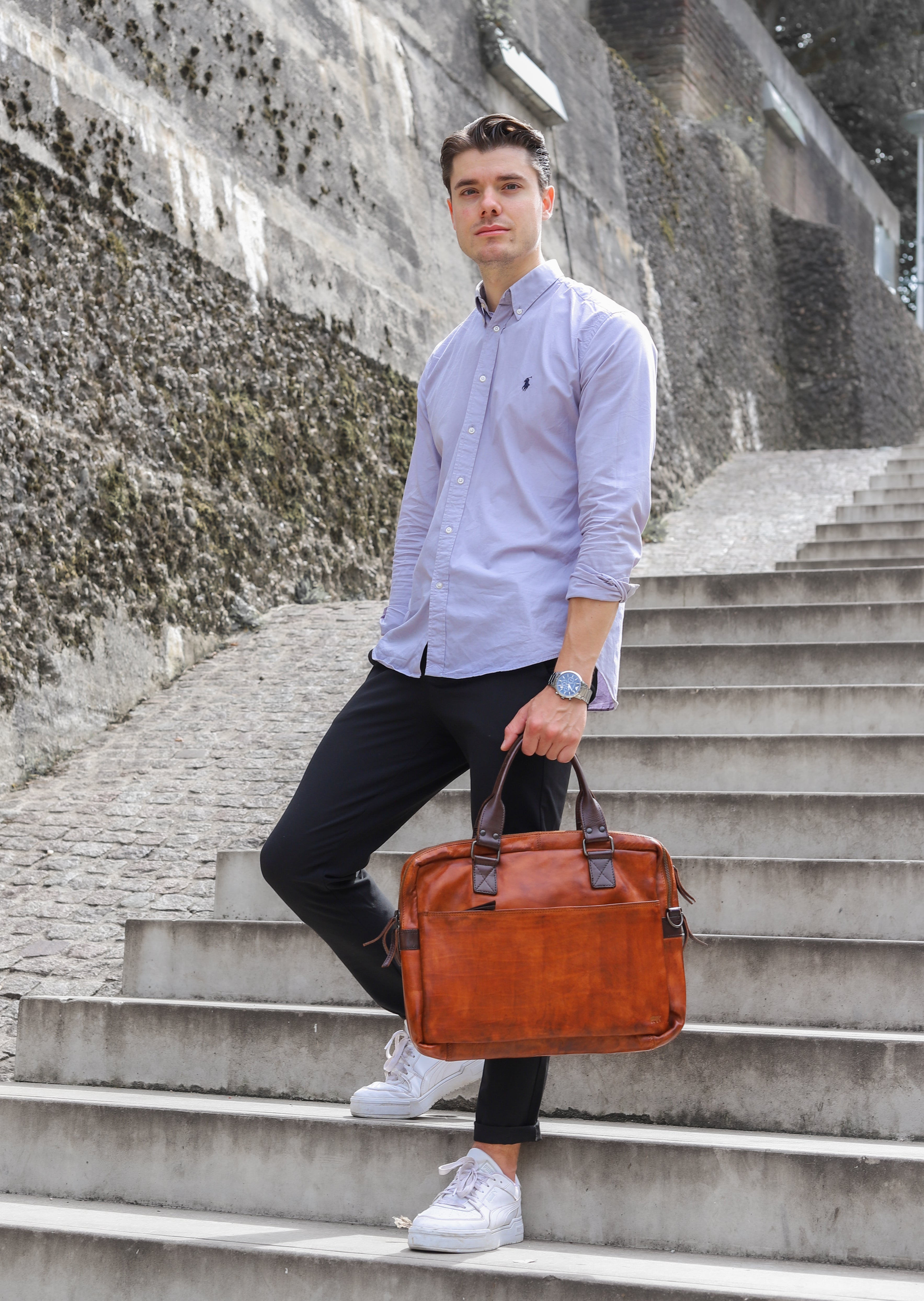 Laptoptasche 'Leandro' dunkelbraun