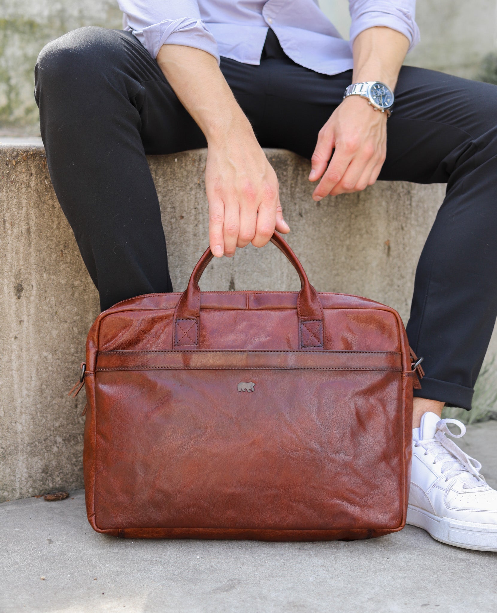 Laptoptasche 'Quinn' Cognac - AD 43108