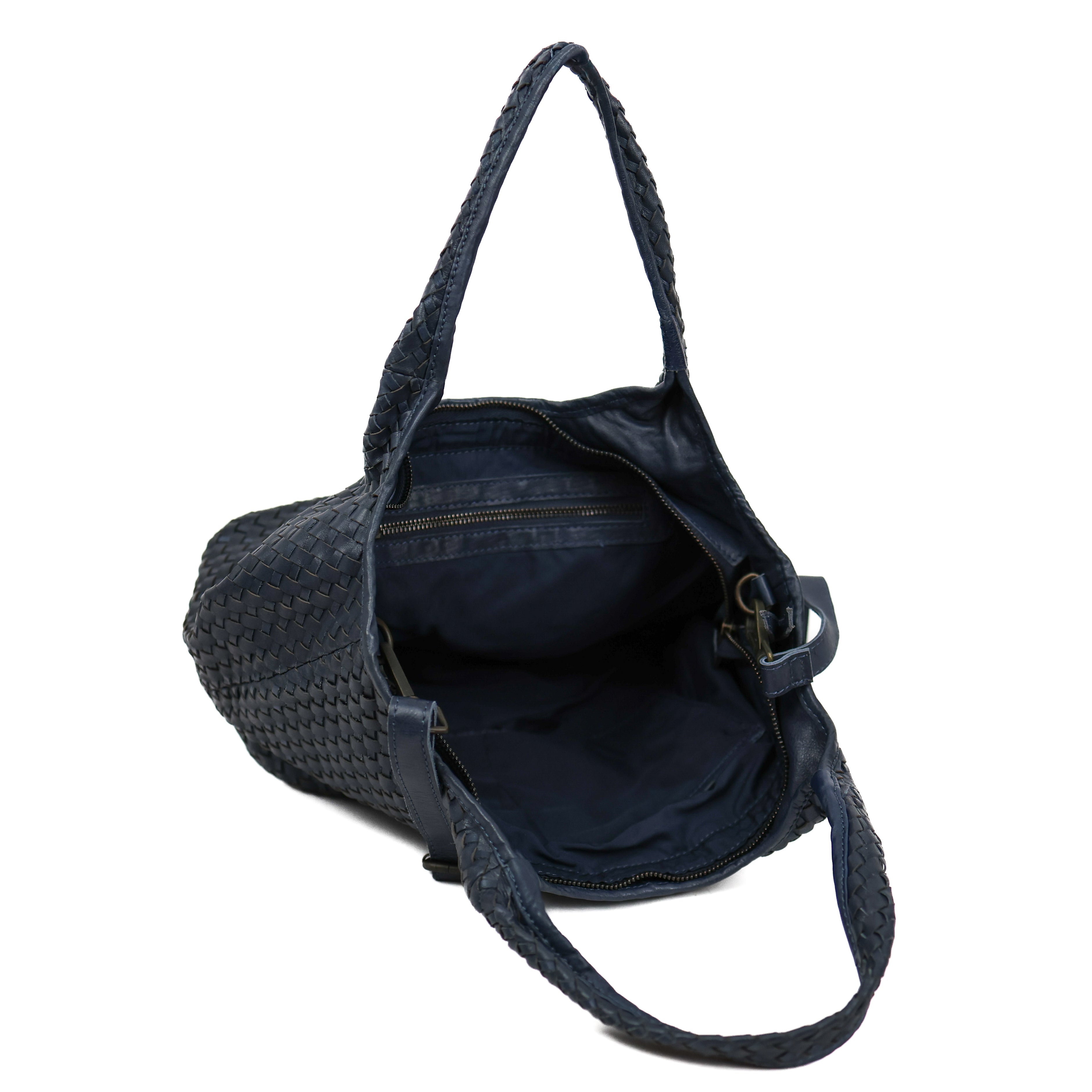 Geflochtene Hand-/Umhängetasche 'Juliëtte' Navy