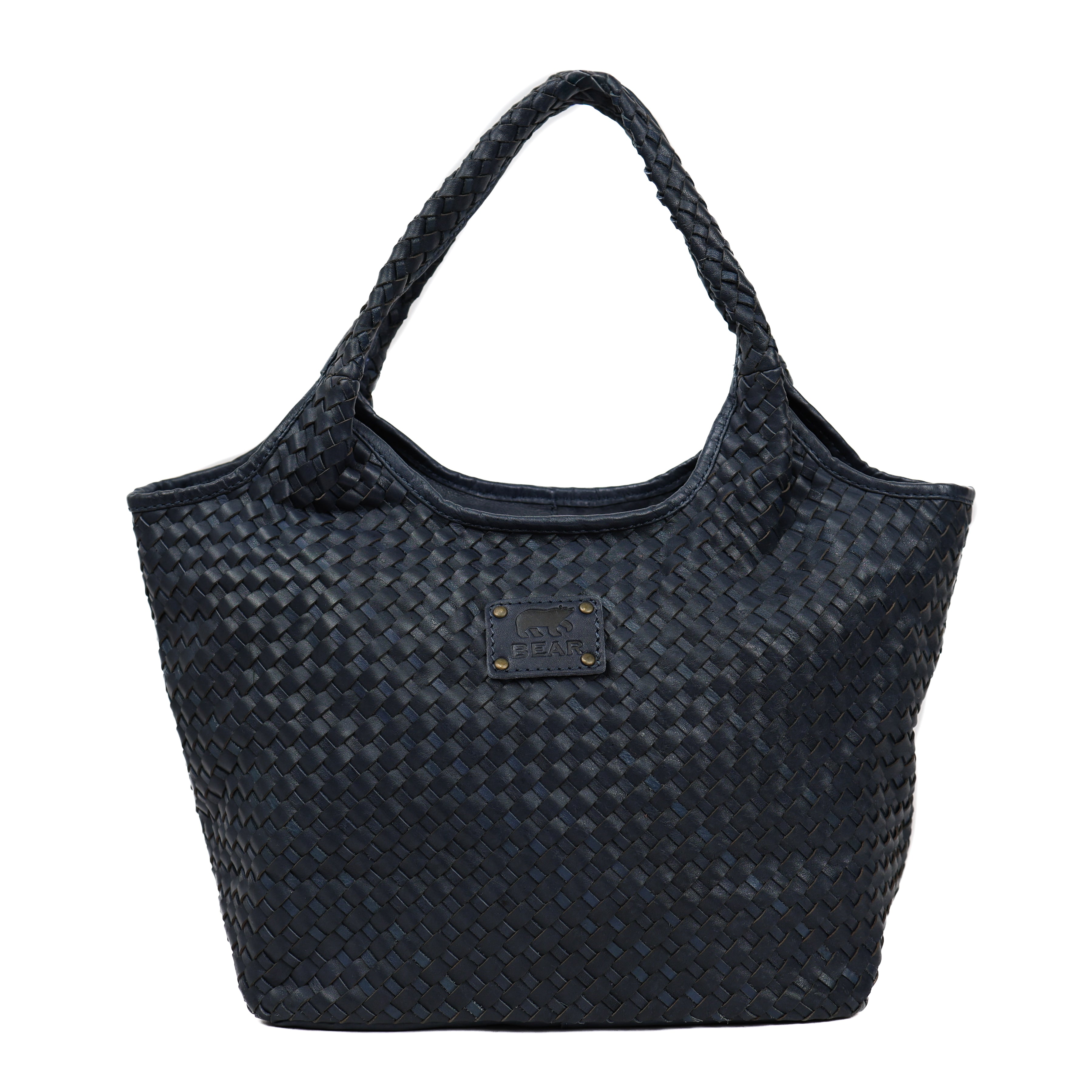 Geflochtene Hand-/Umhängetasche 'Juliëtte' Navy
