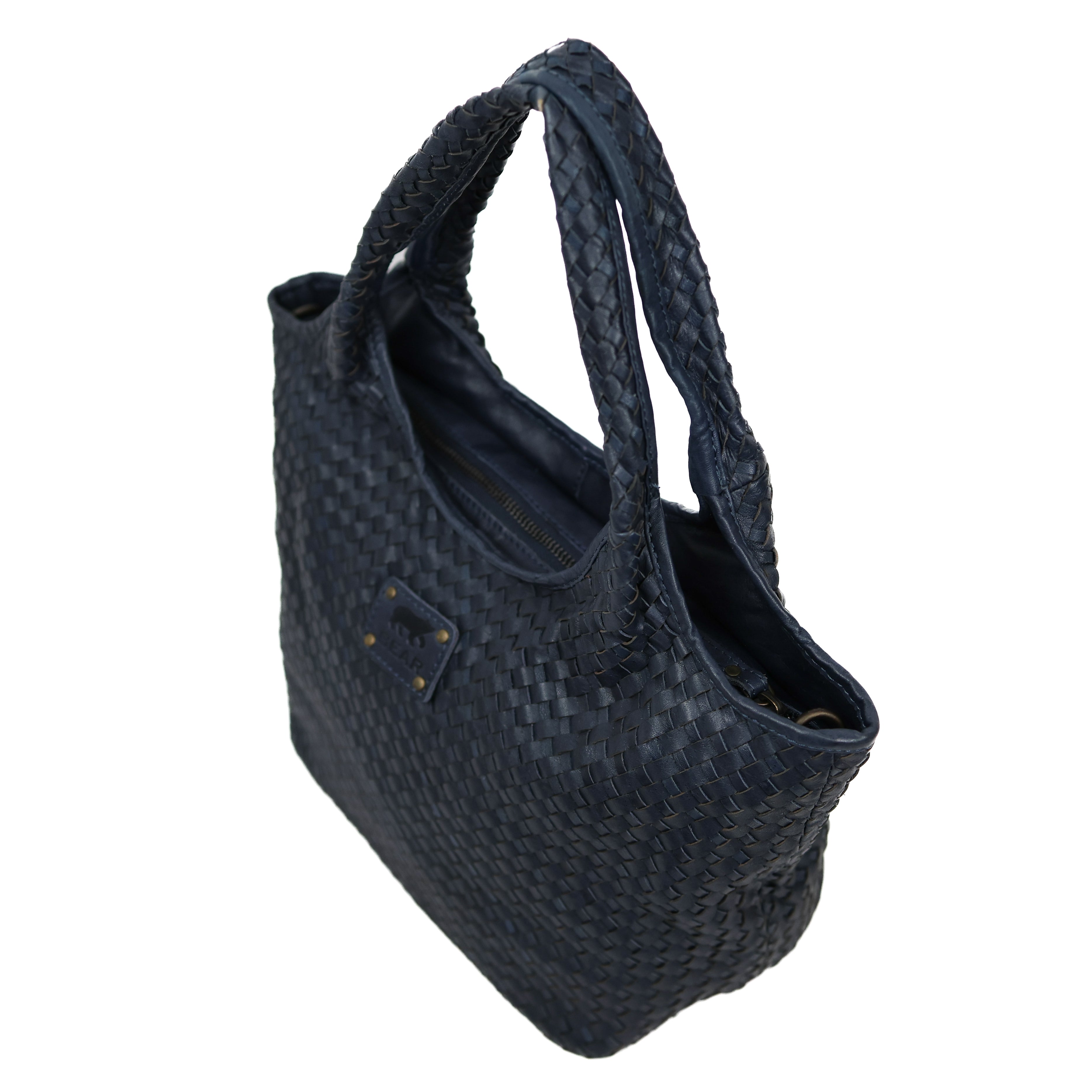 Geflochtene Hand-/Umhängetasche 'Juliëtte' Navy