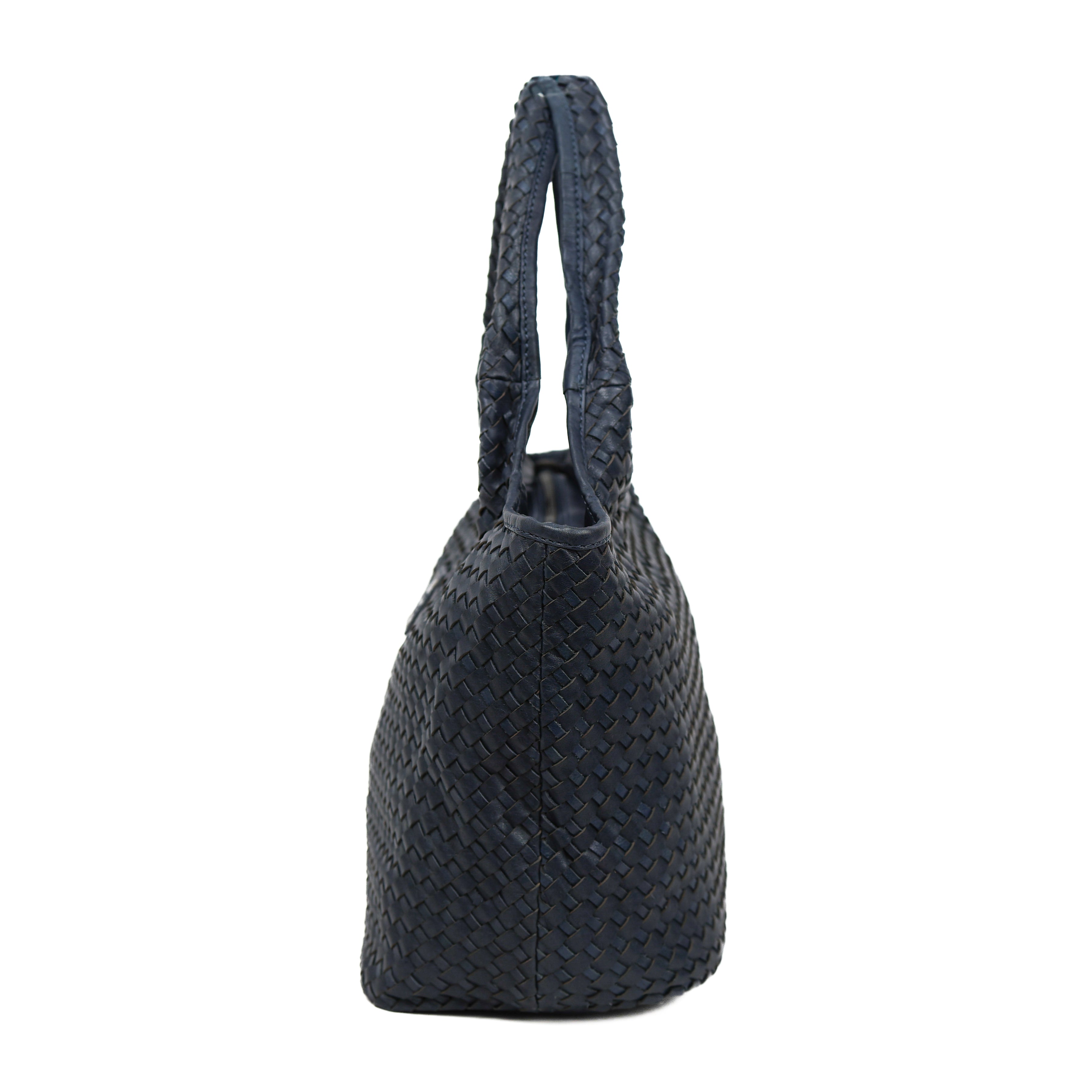 Geflochtene Hand-/Umhängetasche 'Juliëtte' Navy