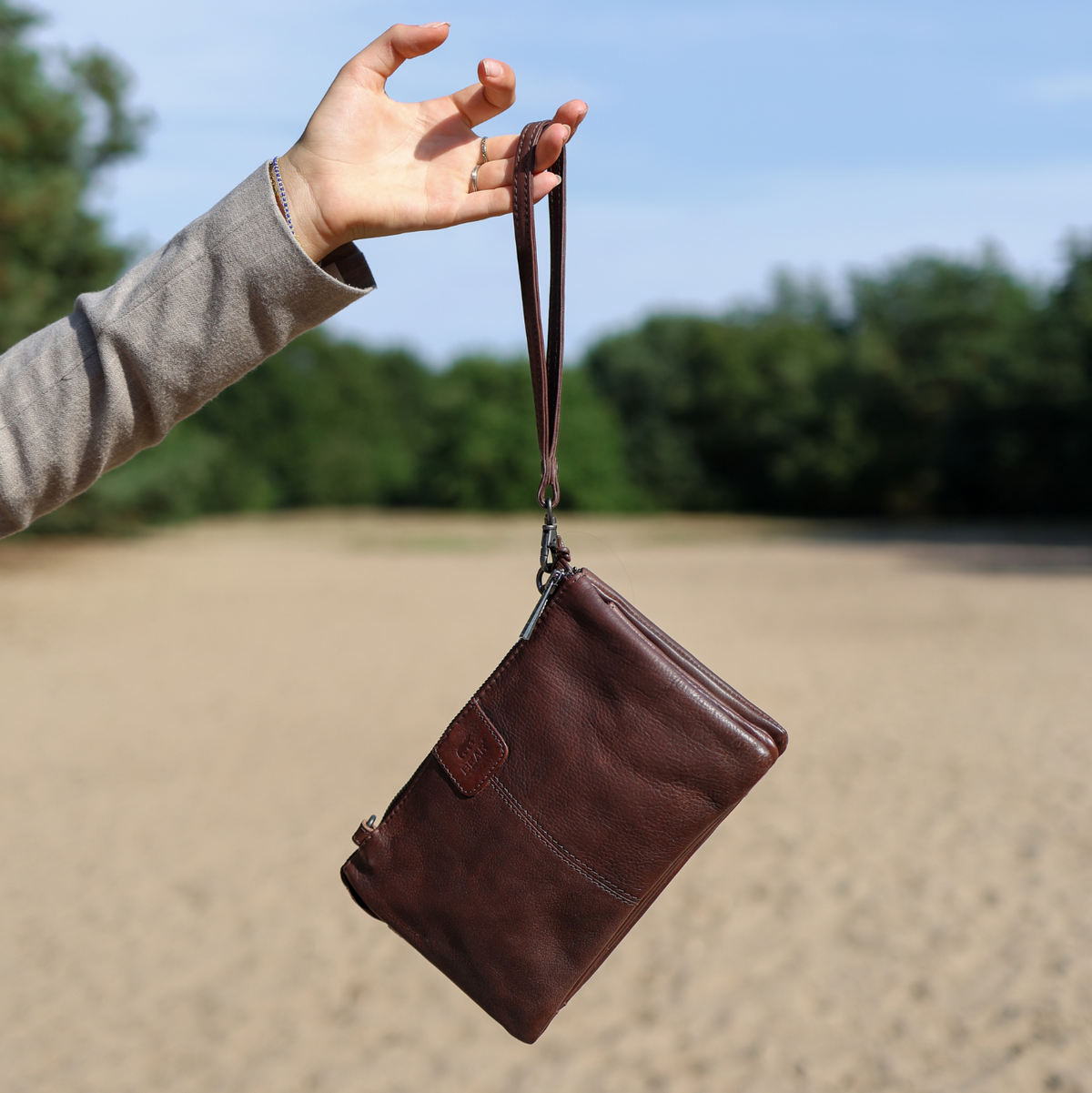 Portemonnaie Tasche 'Uma' Dark Brown