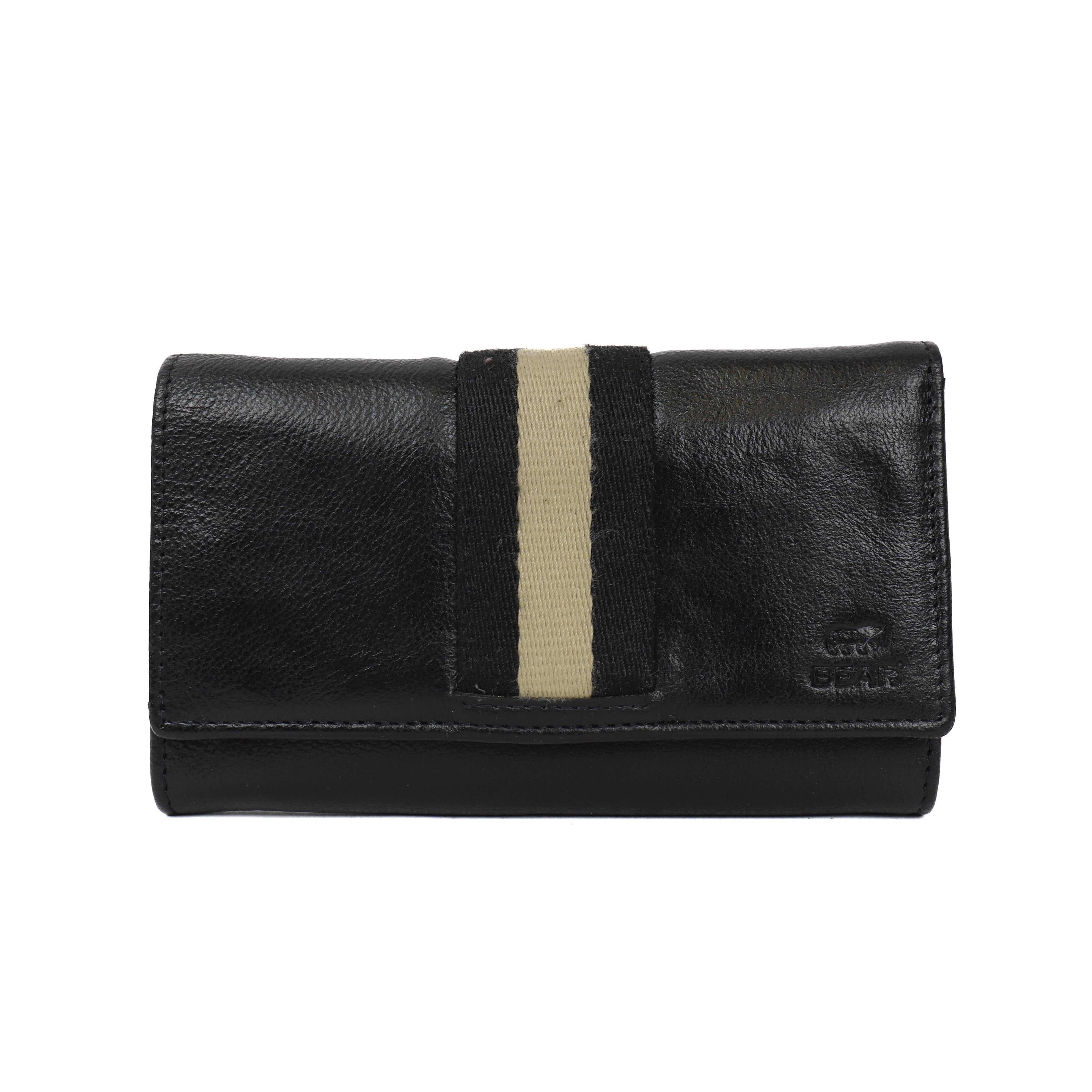 Wickelgeldbörse 'Sweety' XL Schwarz/Stripe