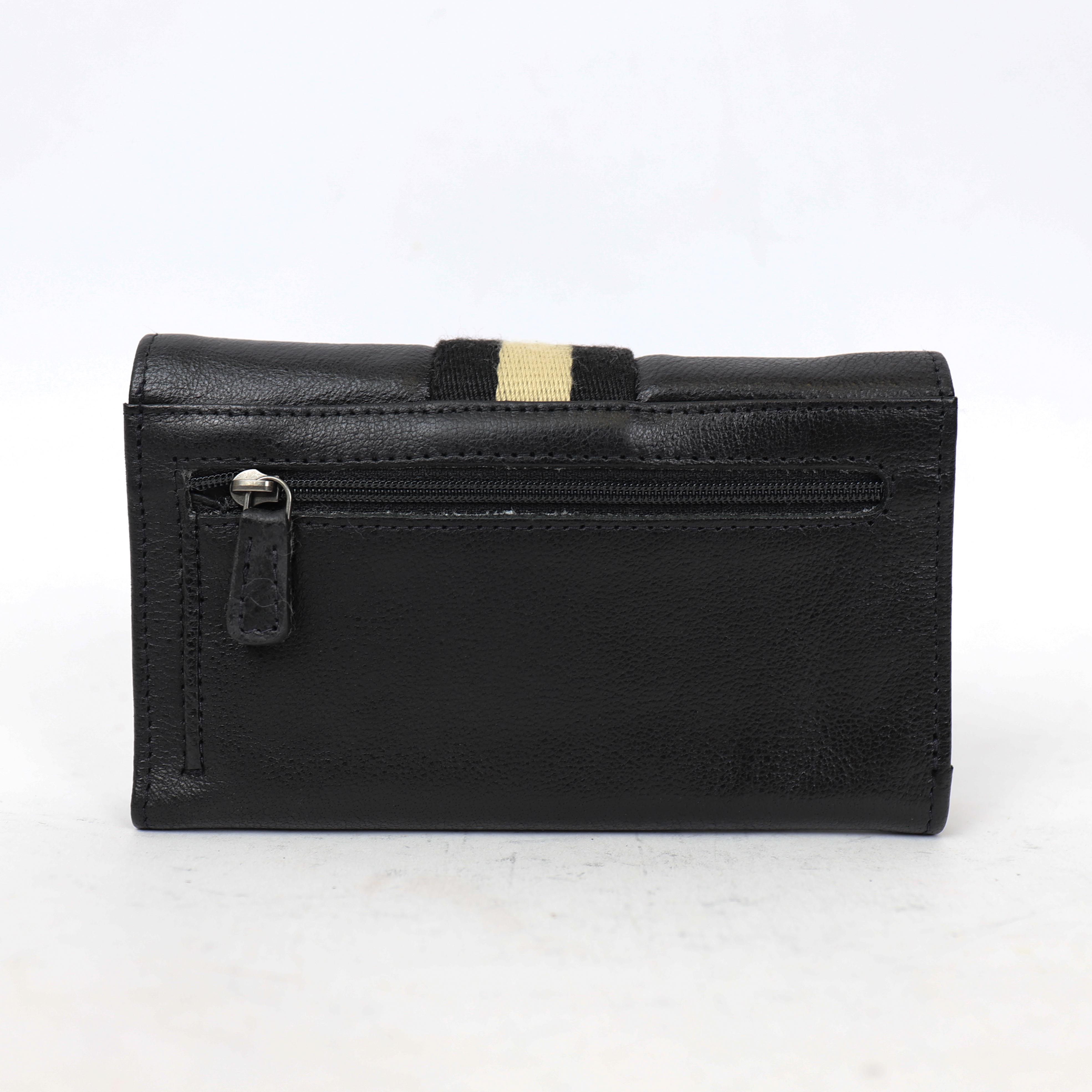 Wickelgeldbörse 'Sweety' XL Schwarz/Stripe