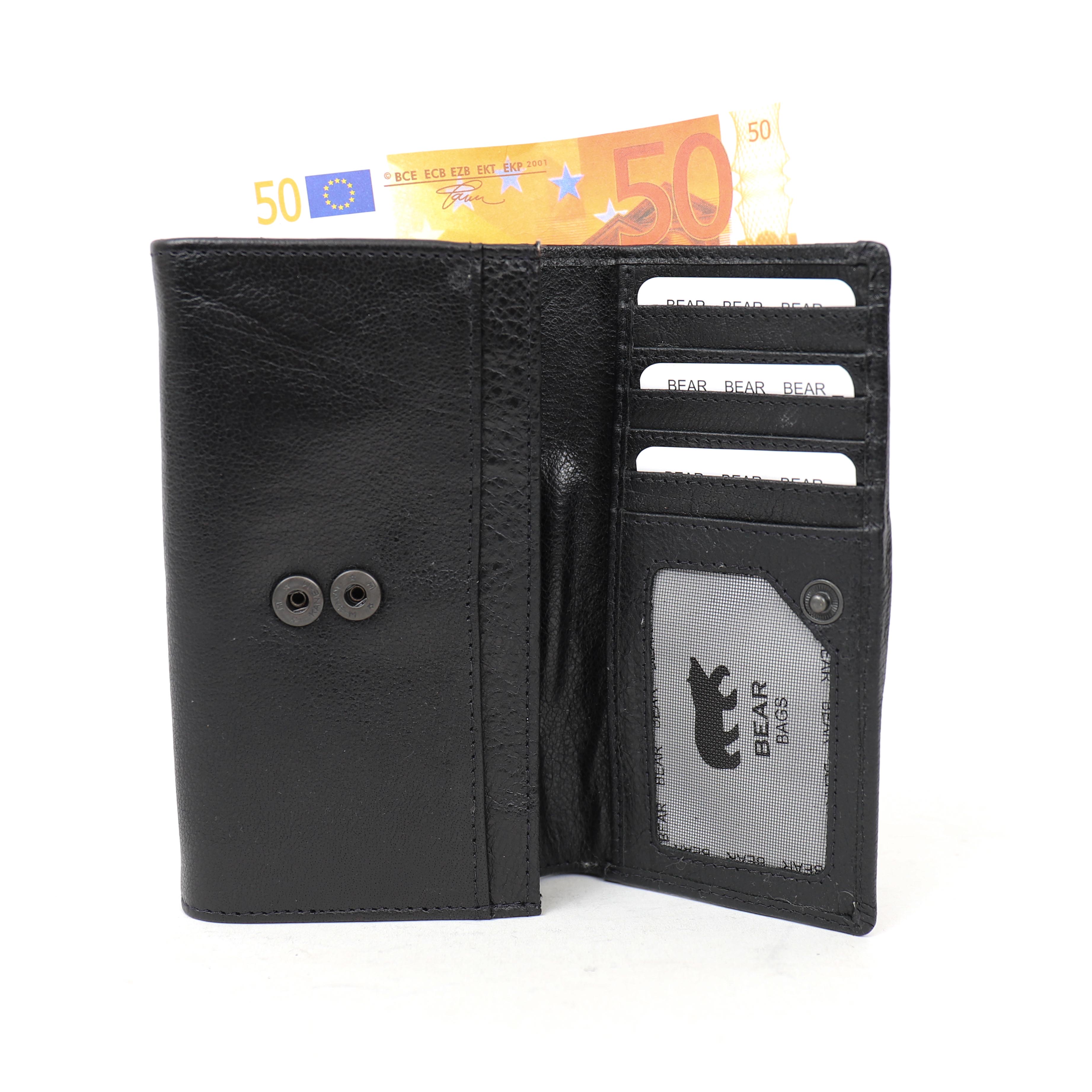Wickelgeldbörse 'Sweety' XL Schwarz/Stripe