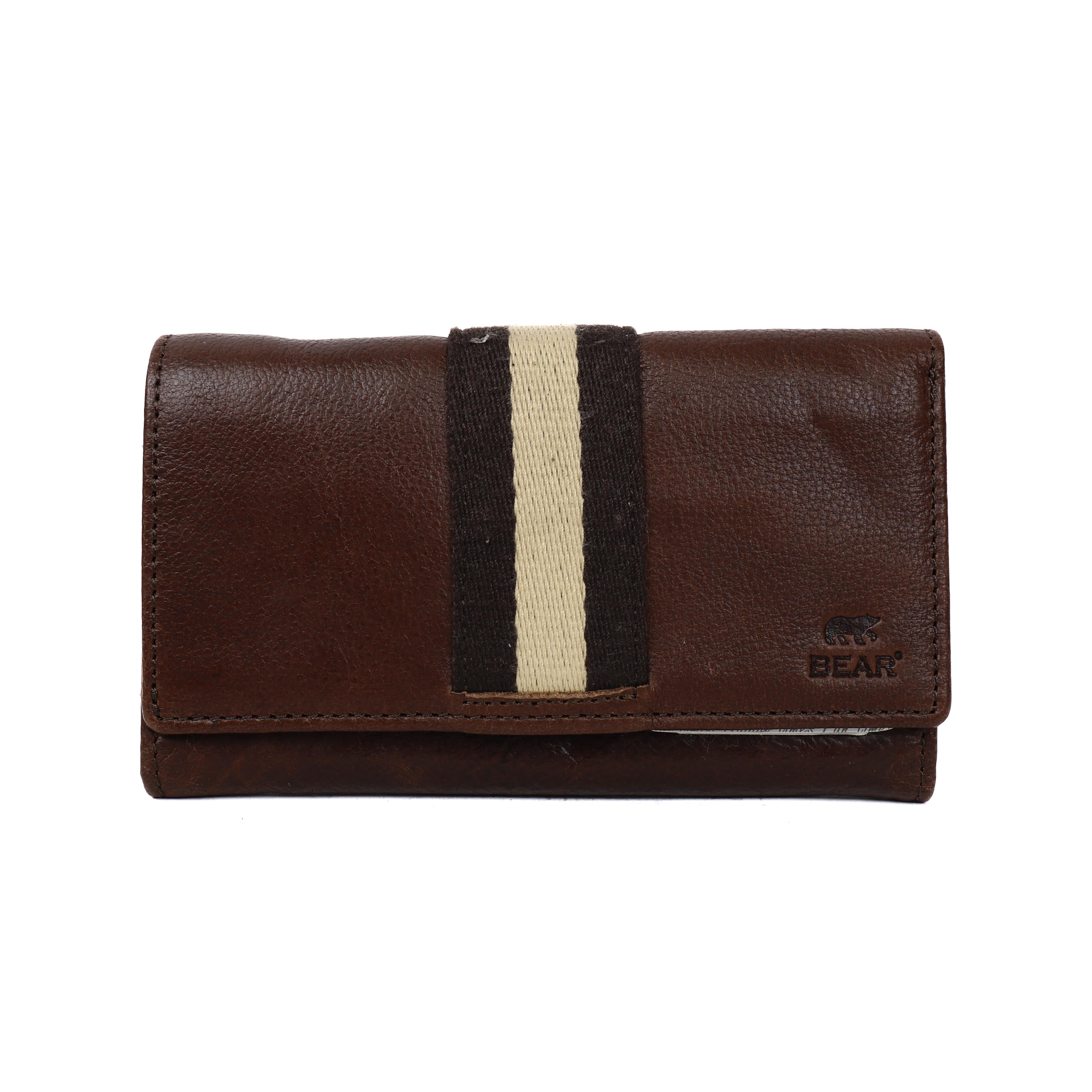 Wickelgeldbörse 'Sweety' XL Braun/Stripe