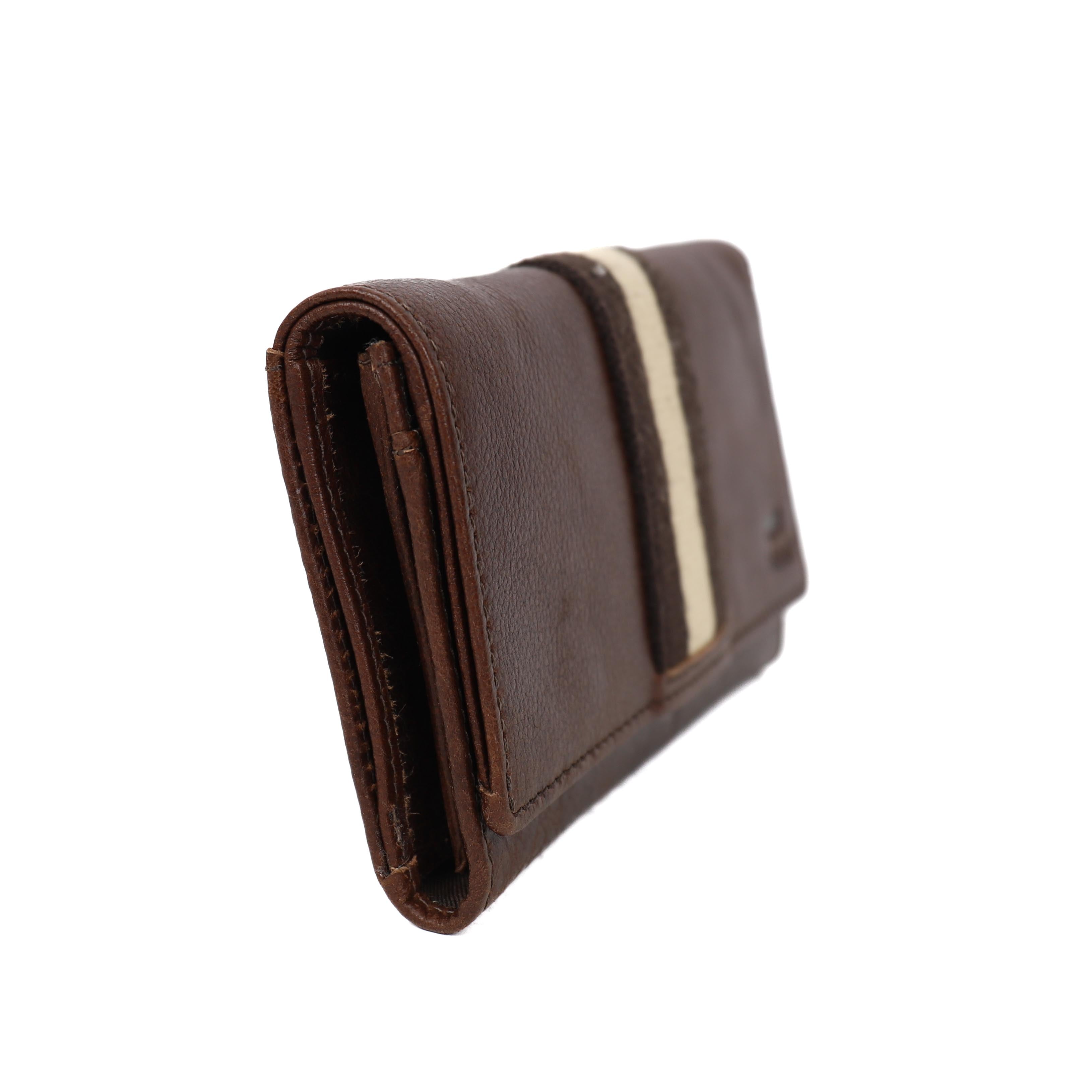 Wickelgeldbörse 'Sweety' XL Braun/Stripe