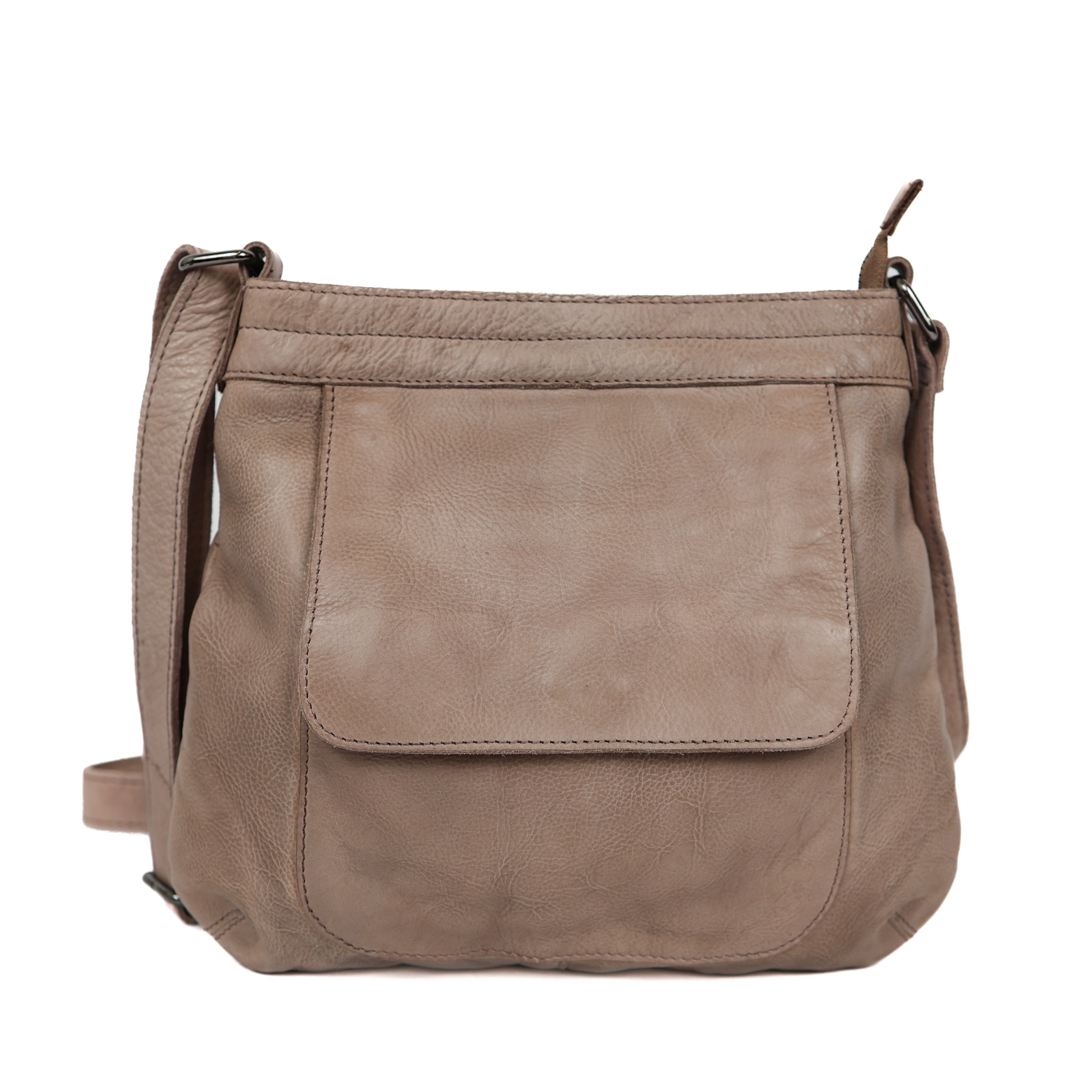 Umhängetasche mit Fronttasche 'Merle' Taupe