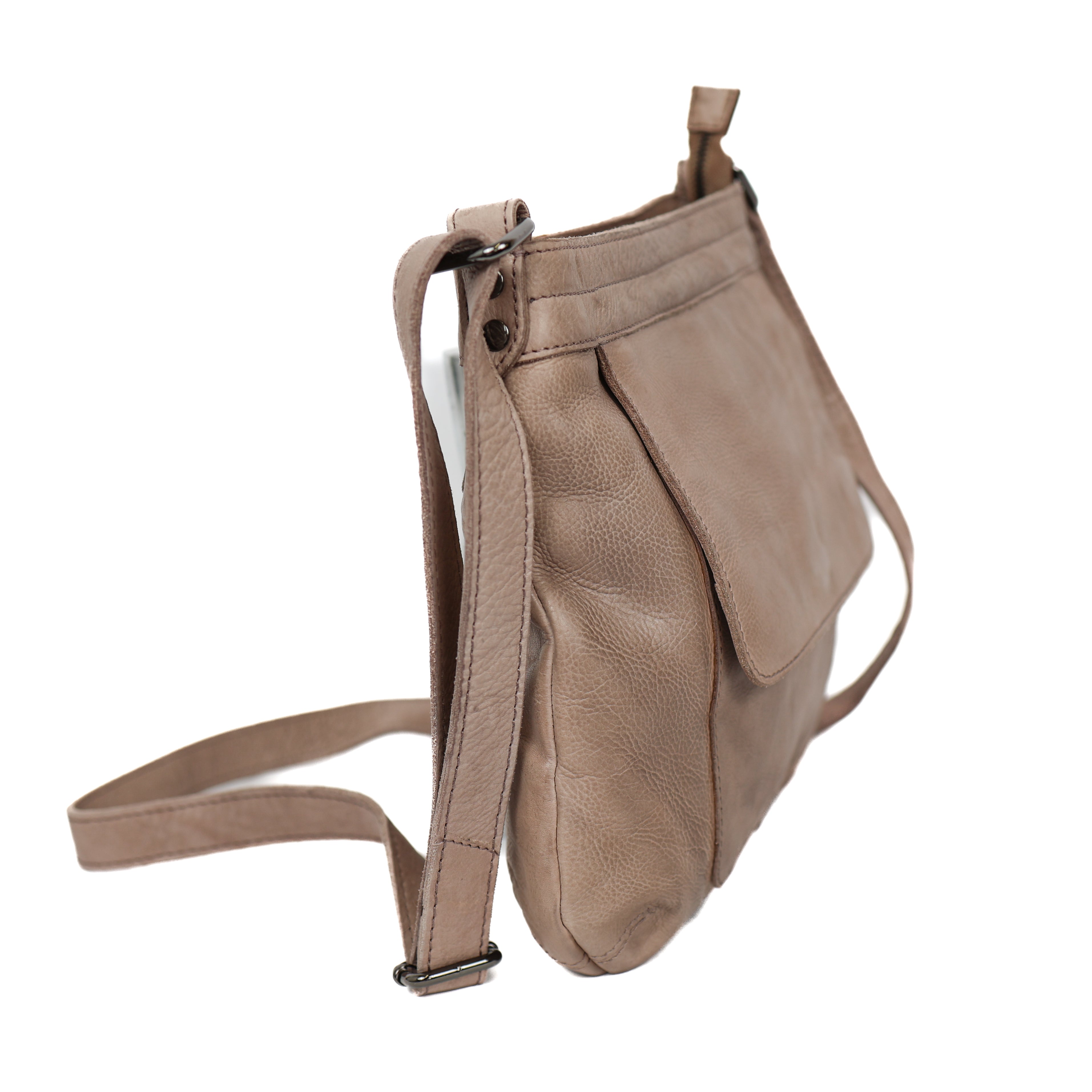 Umhängetasche mit Fronttasche 'Merle' Taupe