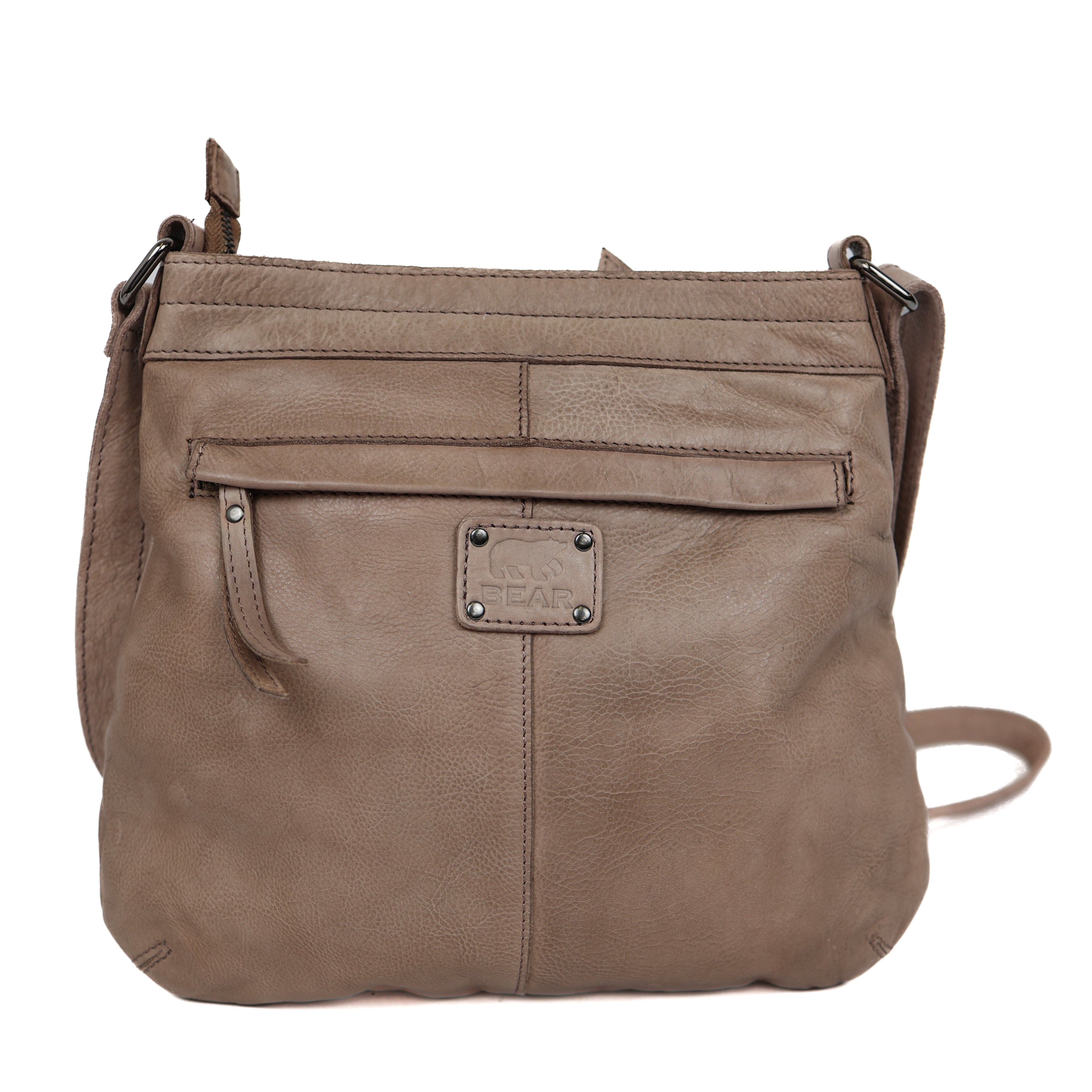 Umhängetasche mit Fronttasche 'Merle' Taupe
